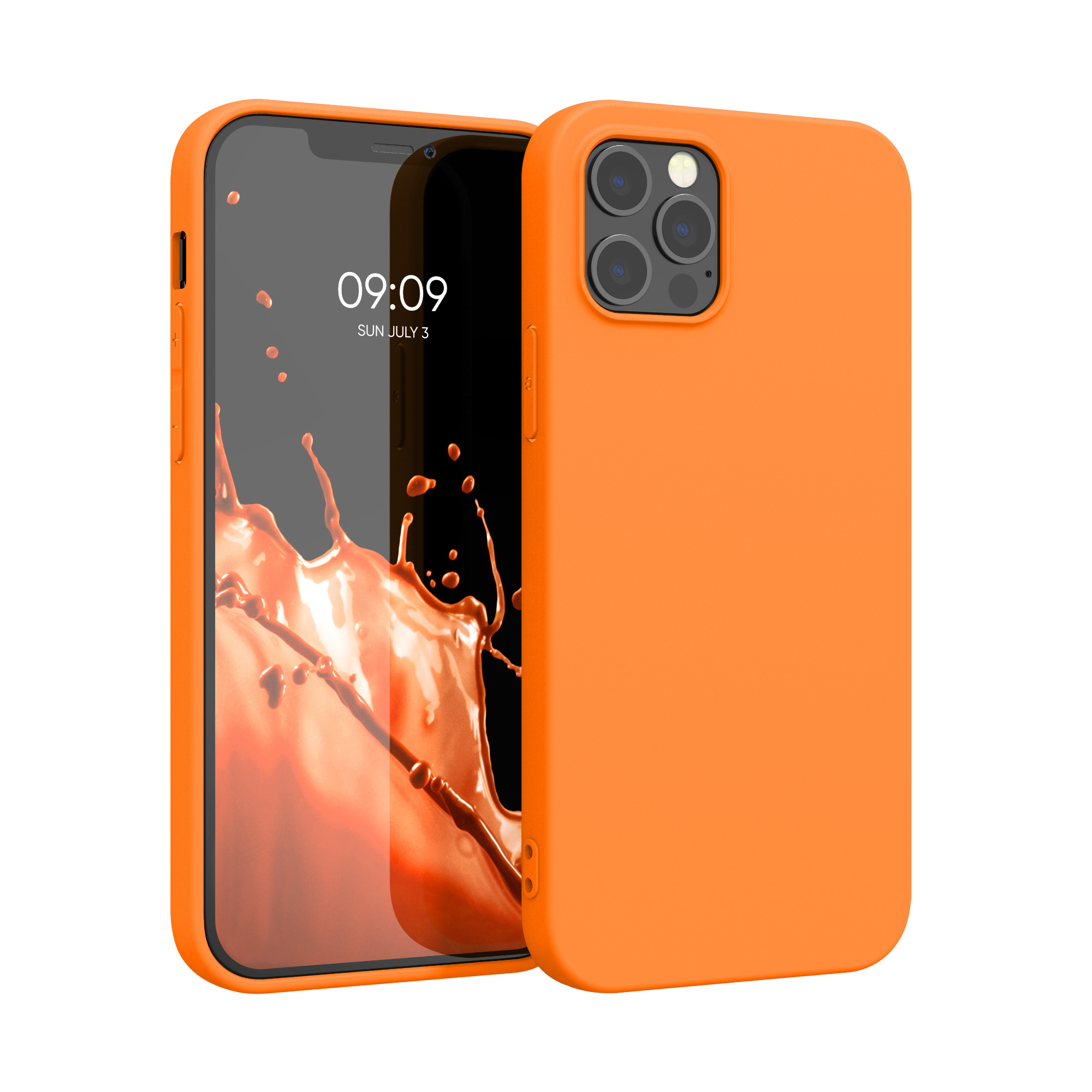 Silikonový kryt kwmobile pro iPhone 12 Pro Max - ovocná oranžová