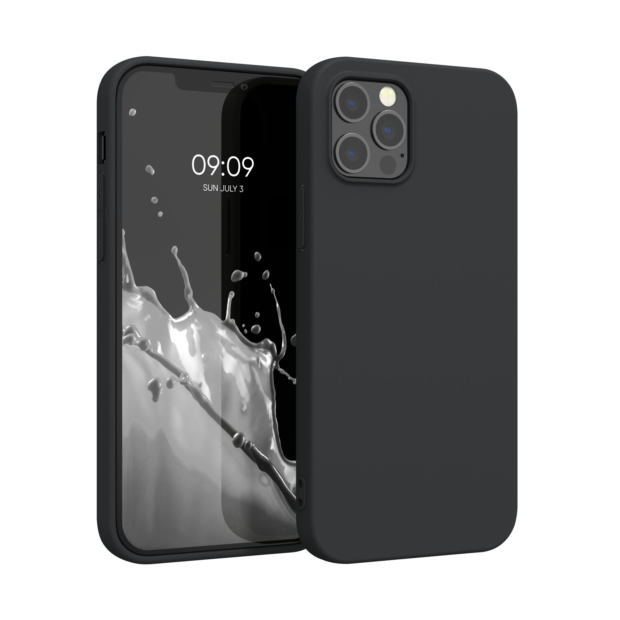 Silikonový kryt kwmobile pro iPhone 12 Pro Max - černá matná
