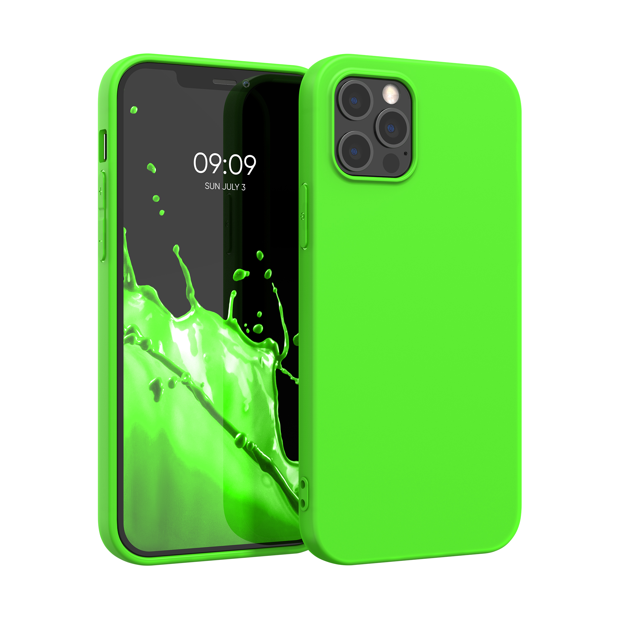 Silikonový kryt kwmobile pro iPhone 12 Pro Max - neonově zelená