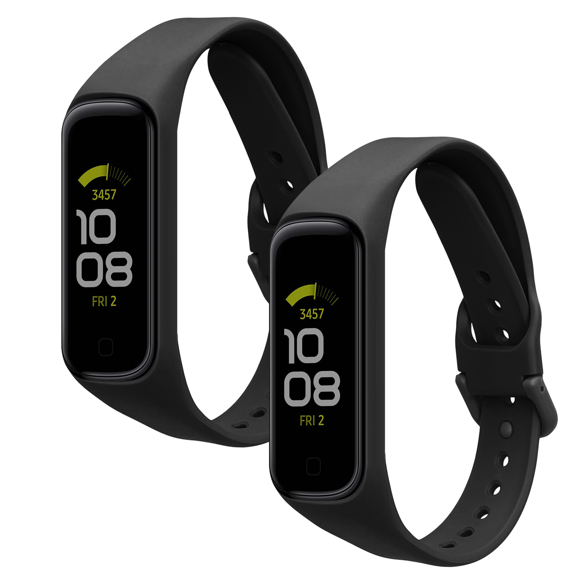 Silikonový řemínek na chytré hodinky Samsung Galaxy Fit 2 kwmobile 2 ks černý