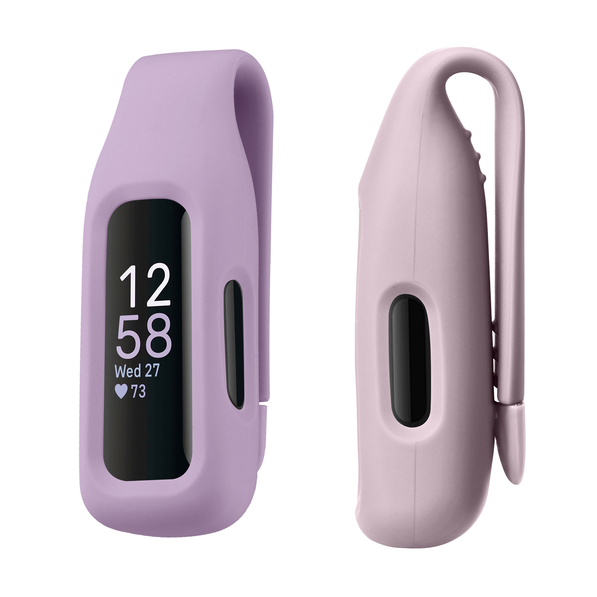2x Ochranný obal na fitness tracker kwmobile pro Fitbit Inspire 3 / Inspire 2 / Ace 3… - Light Lavender / pudrově růžová