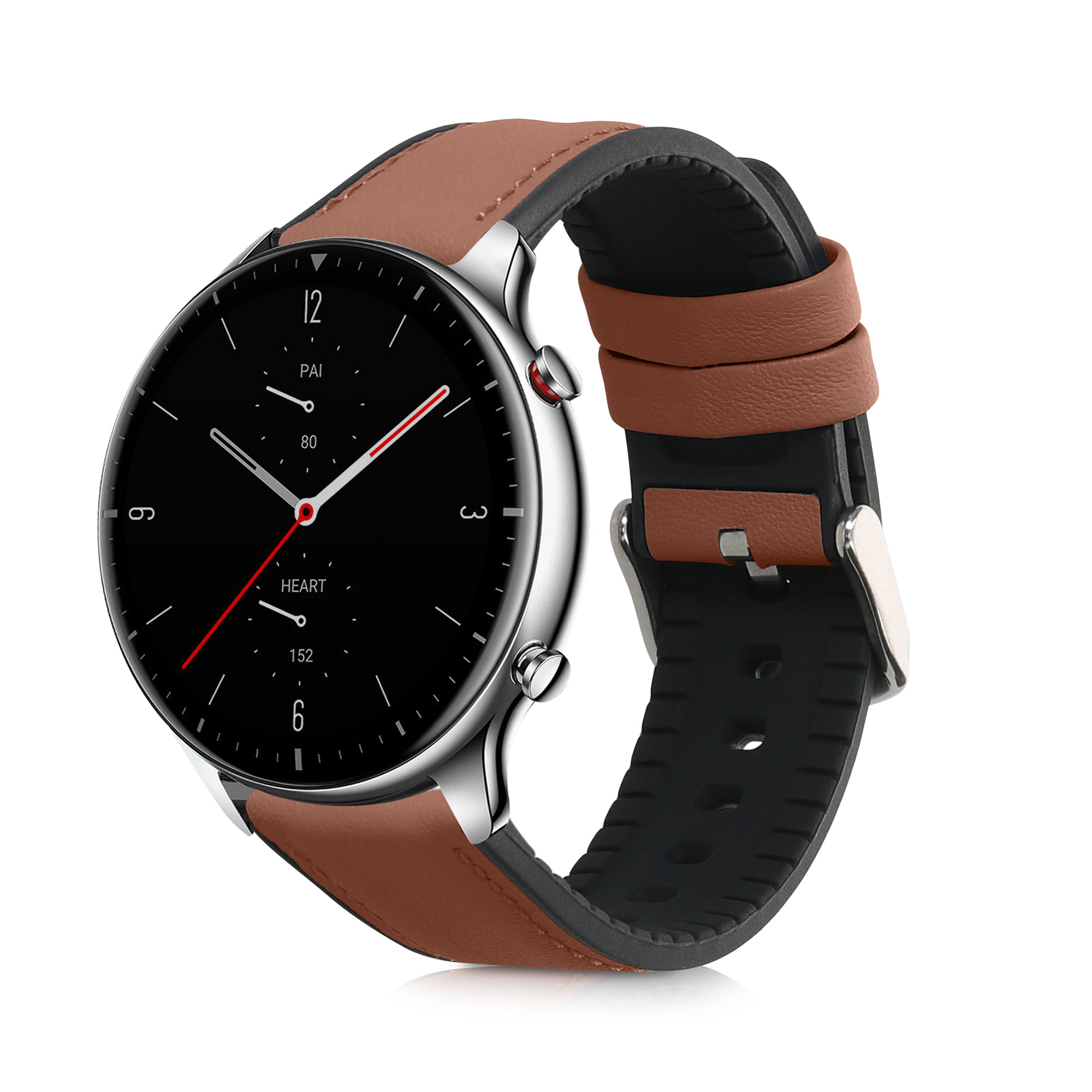Řemínek pro Huami Amzfit GTR (47mm) / GTR 2 / GTR 3 / GTR 4 kwmobile - hnědá a černá 