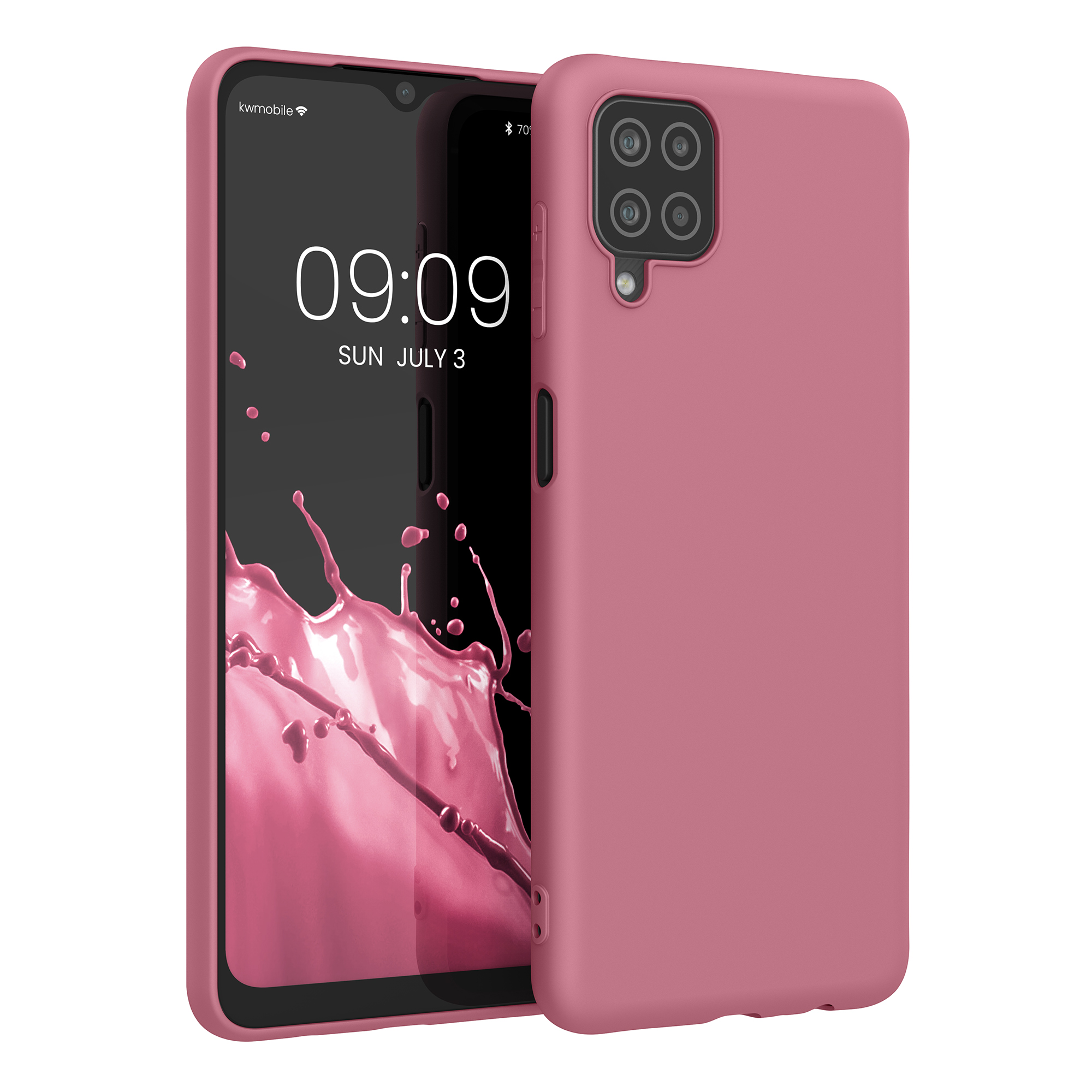 Kryt na mobil Samsung Galaxy A12 kwmobile TPU tmavě růžový
