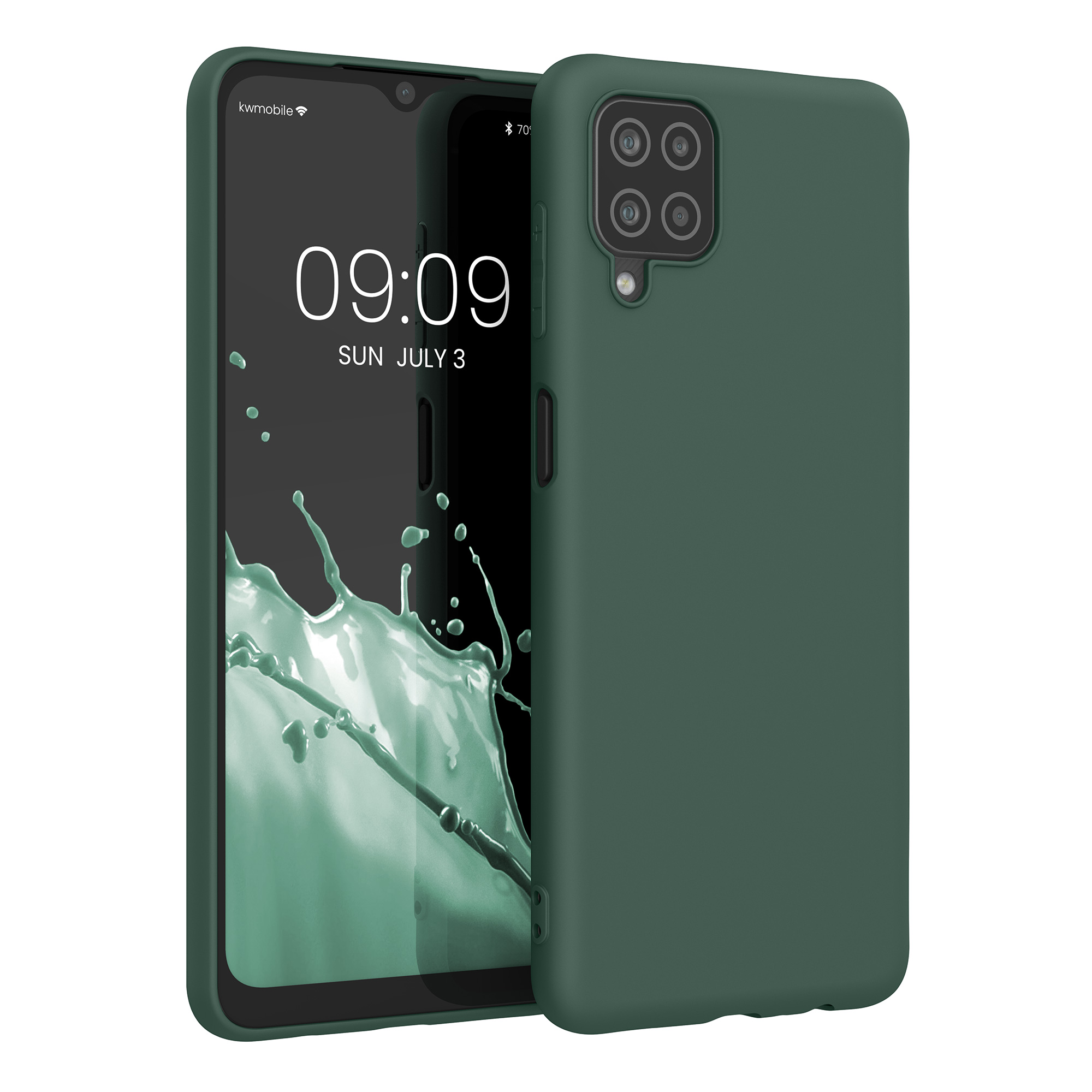 Kryt na mobil Samsung Galaxy A12 kwmobile TPU mechově zelený