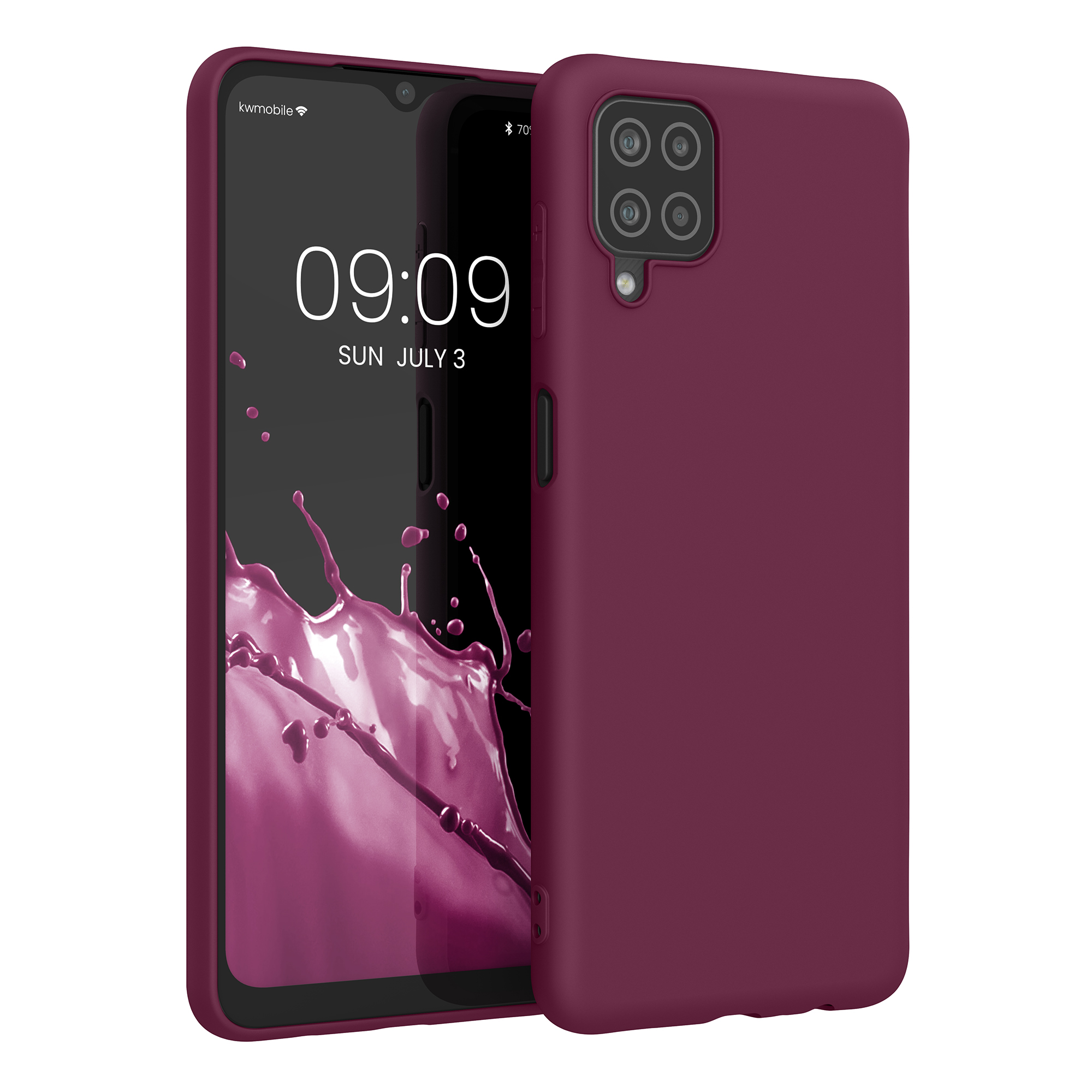 Kryt na mobil Samsung Galaxy A12 kwmobile TPU vínově fialový