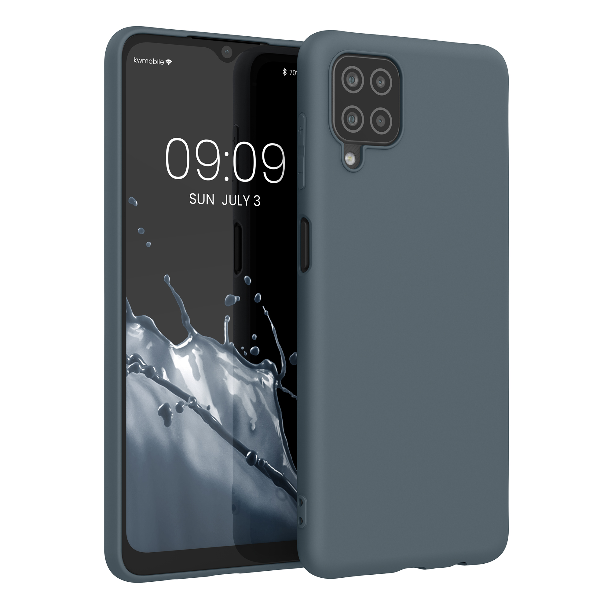 Kryt na mobil Samsung Galaxy A12 kwmobile TPU tmavě břidlicový