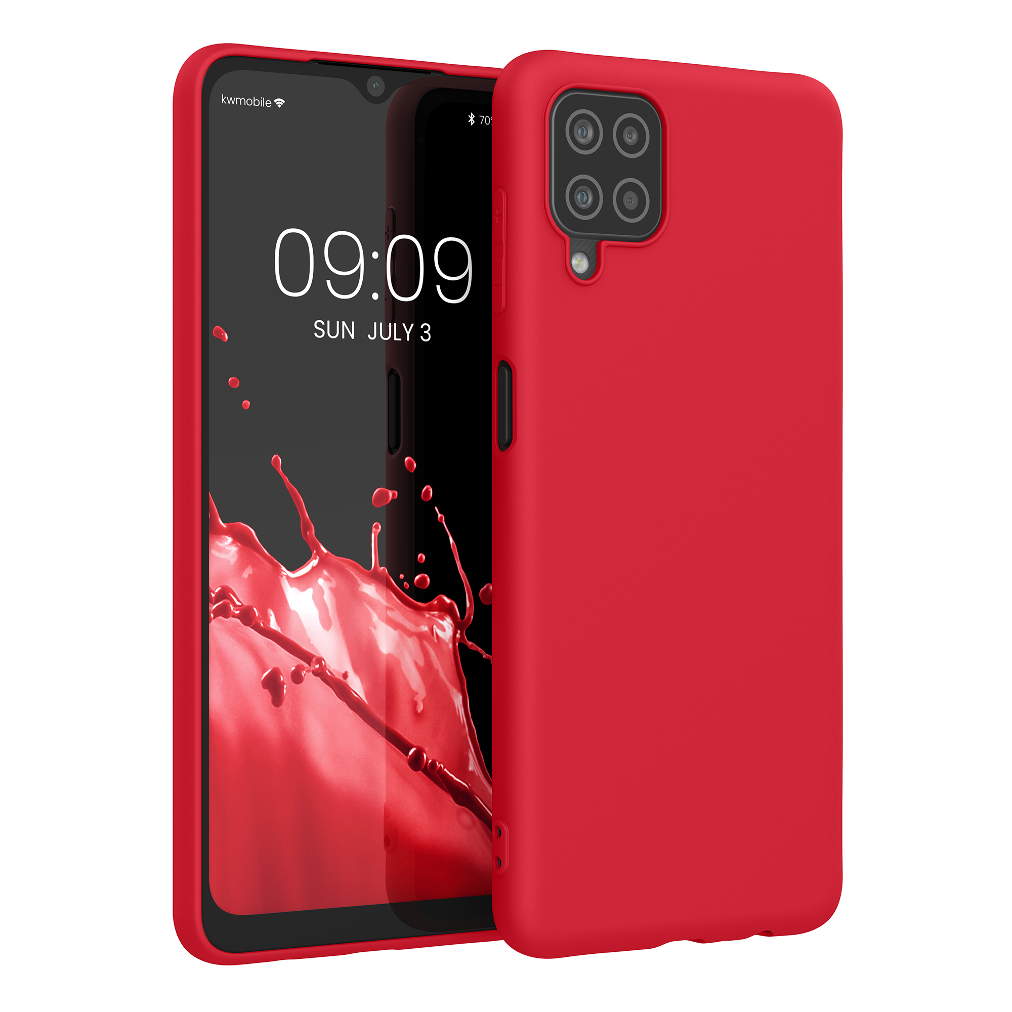Kryt na mobil Samsung Galaxy A12 kwmobile TPU klasicky červený