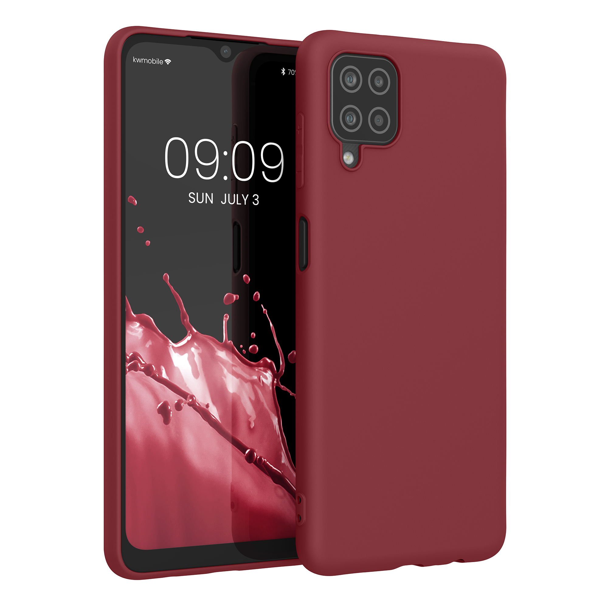 Kryt na mobil Samsung Galaxy A12 kwmobile TPU rebarborově červený