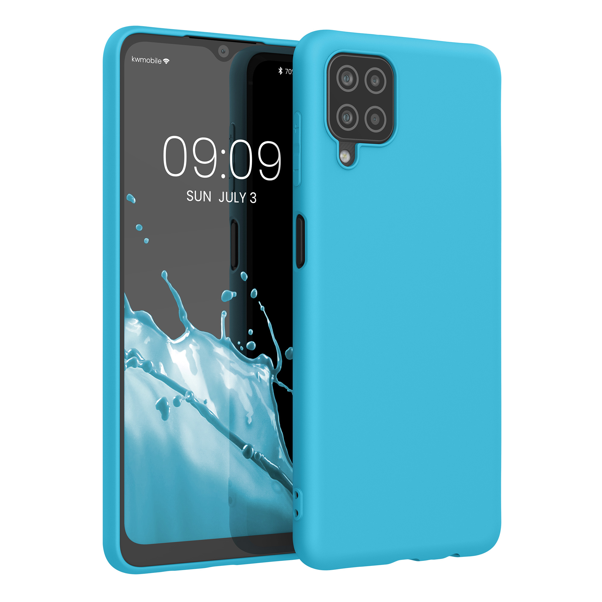 Kryt na mobil Samsung Galaxy A12 kwmobile TPU oceánsky modrý