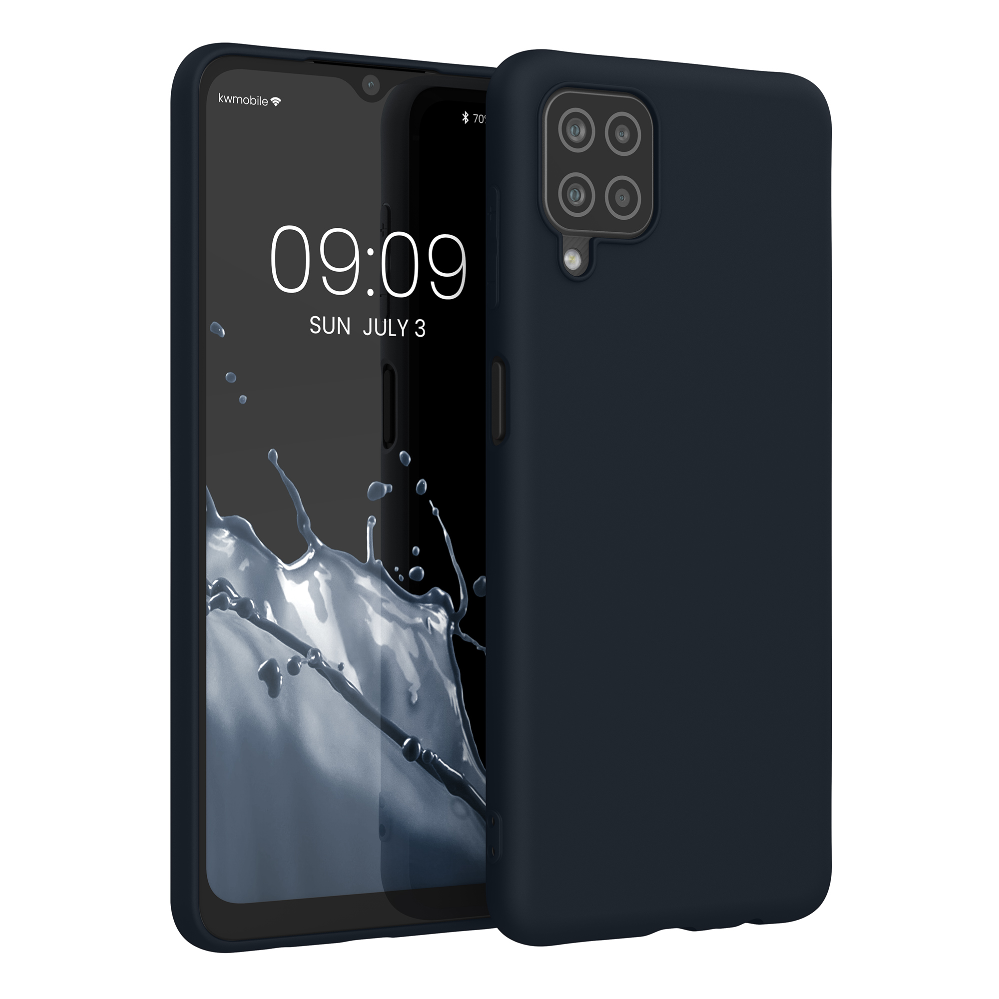 Kryt na mobil Samsung Galaxy A12 kwmobile TPU tmavě modrý