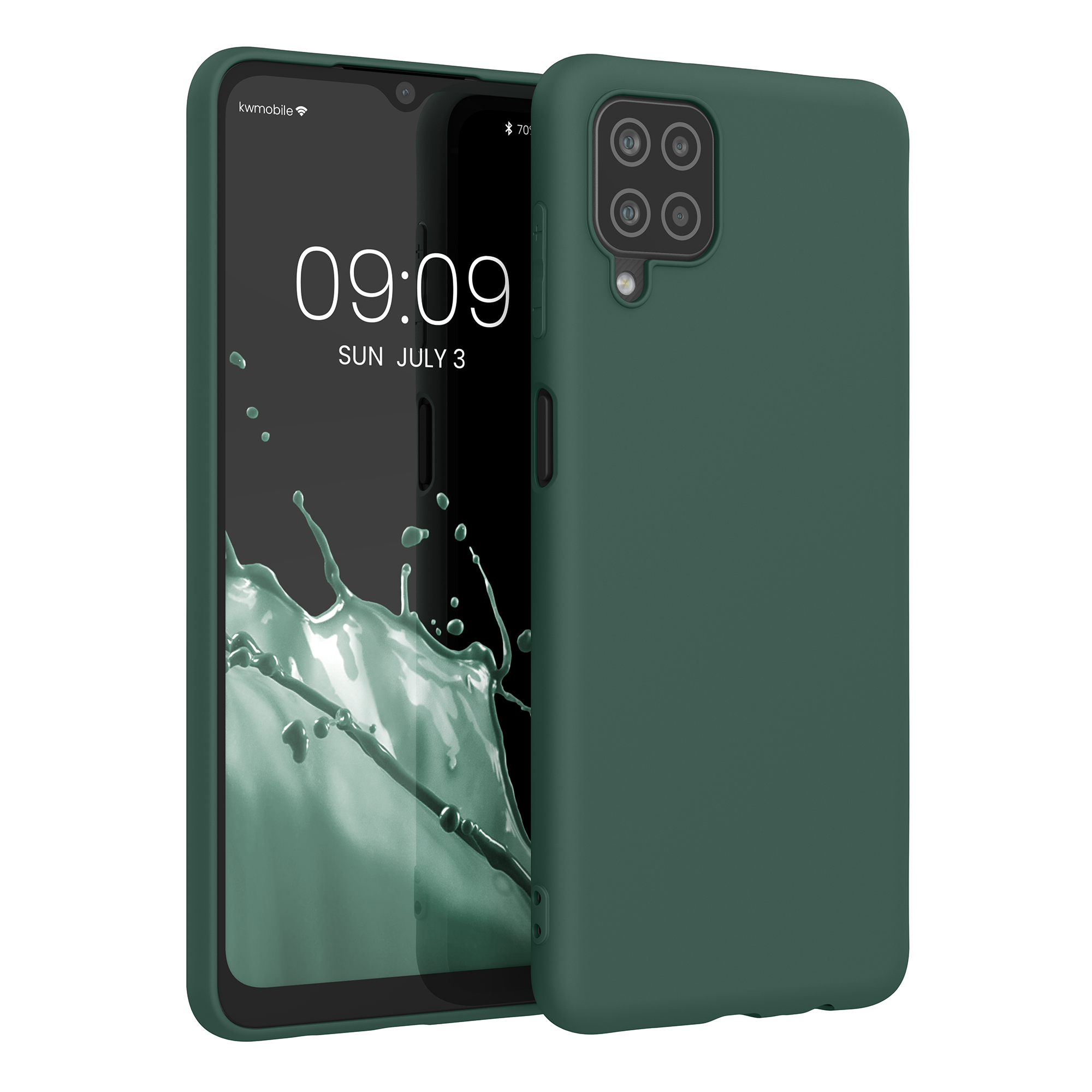 Kryt na mobil Samsung Galaxy A12 kwmobile TPU lesně zelený