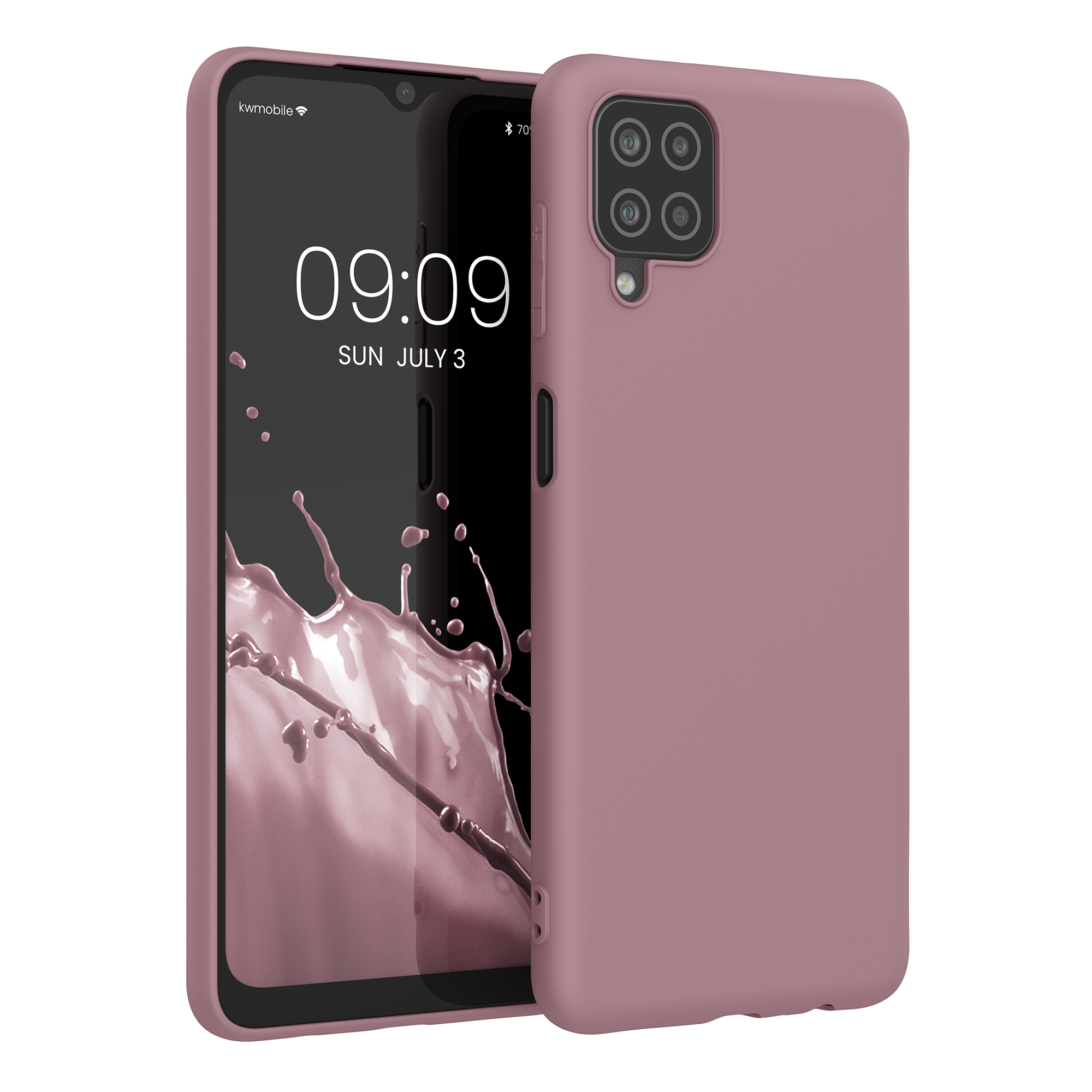 Kryt na mobil Samsung Galaxy A12 kwmobile TPU pudrově růžový