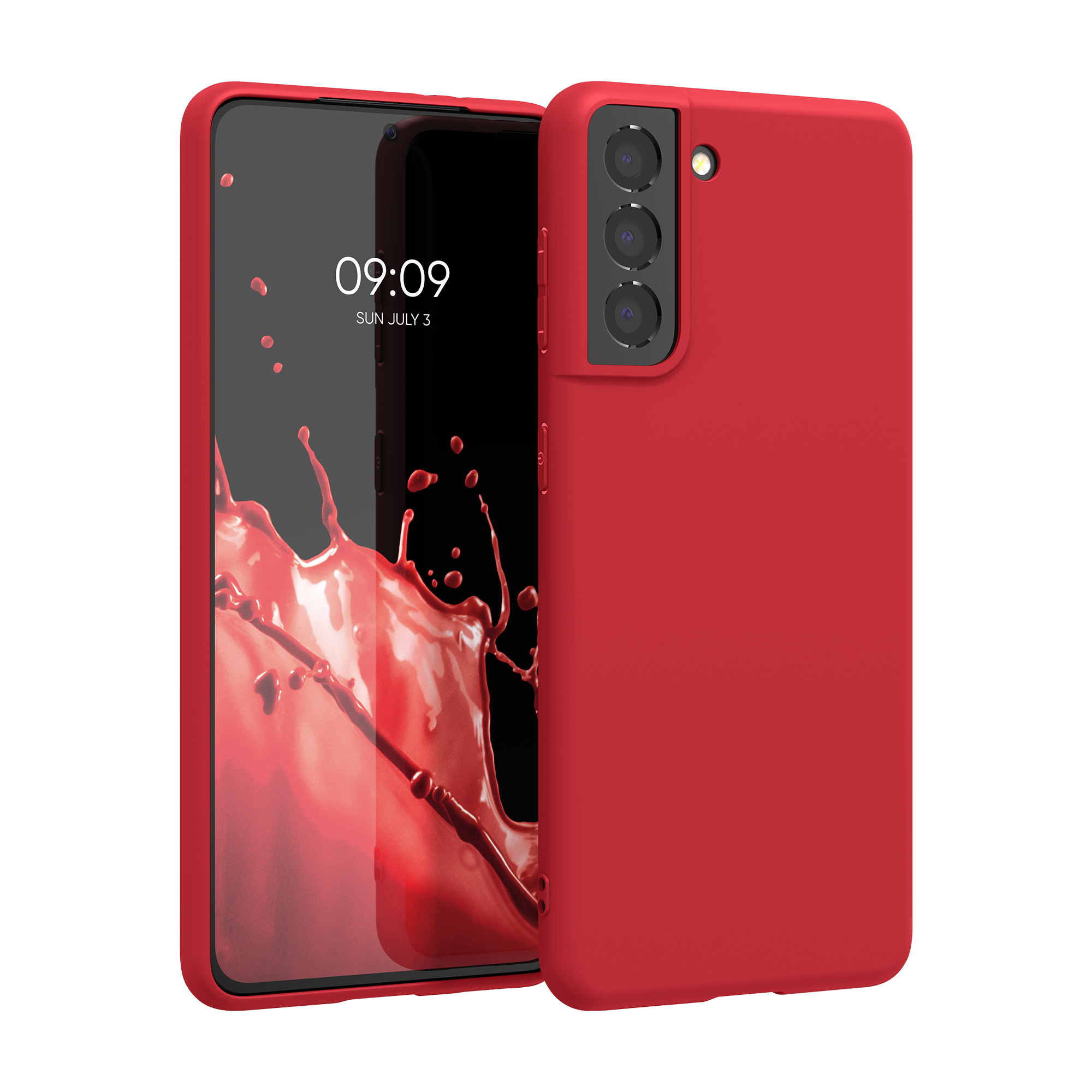 Kryt na mobil Samsung Galaxy S21 kwmobile TPU klasicky červený