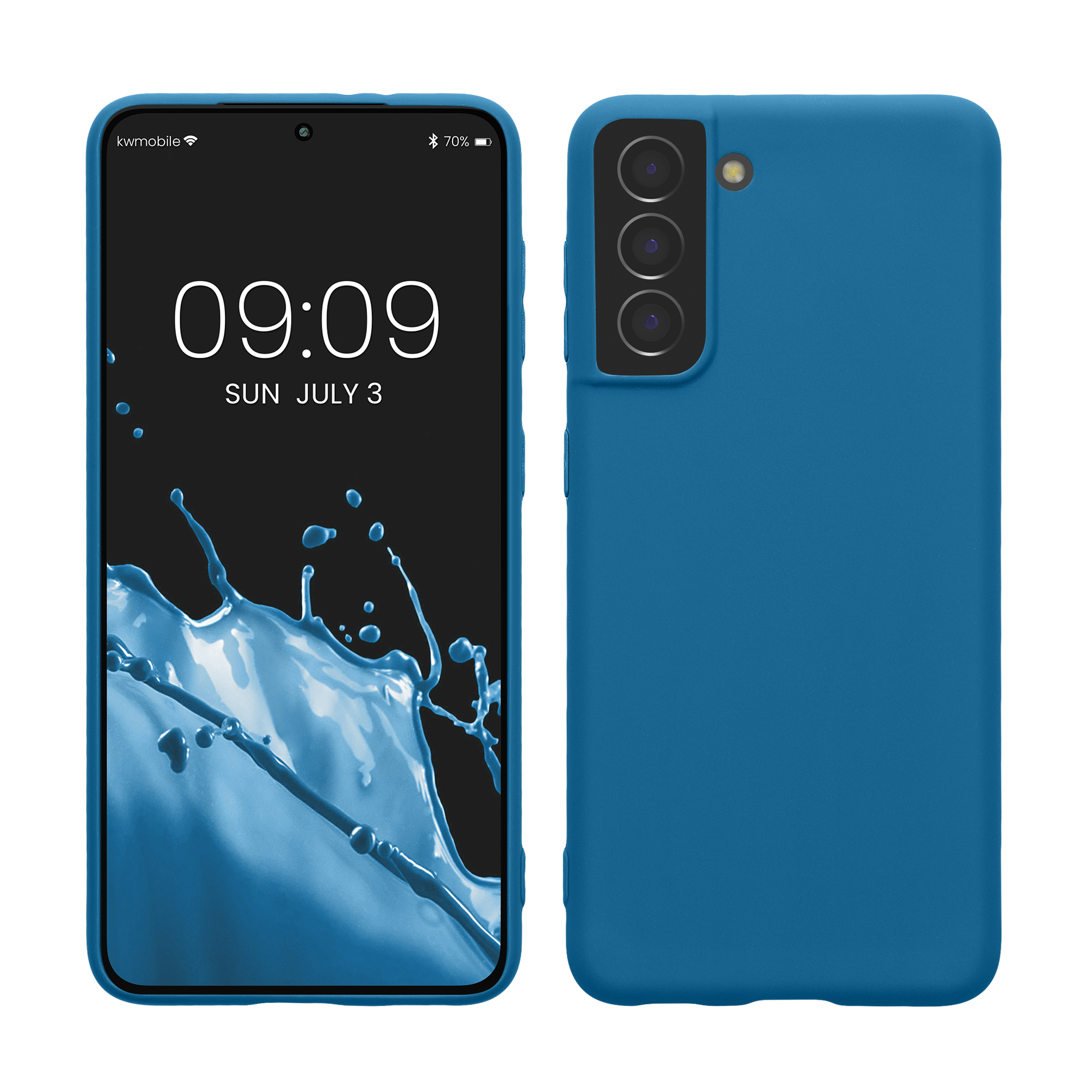 Kryt na mobil Samsung Galaxy S21 kwmobile TPU modrý Blue Reef