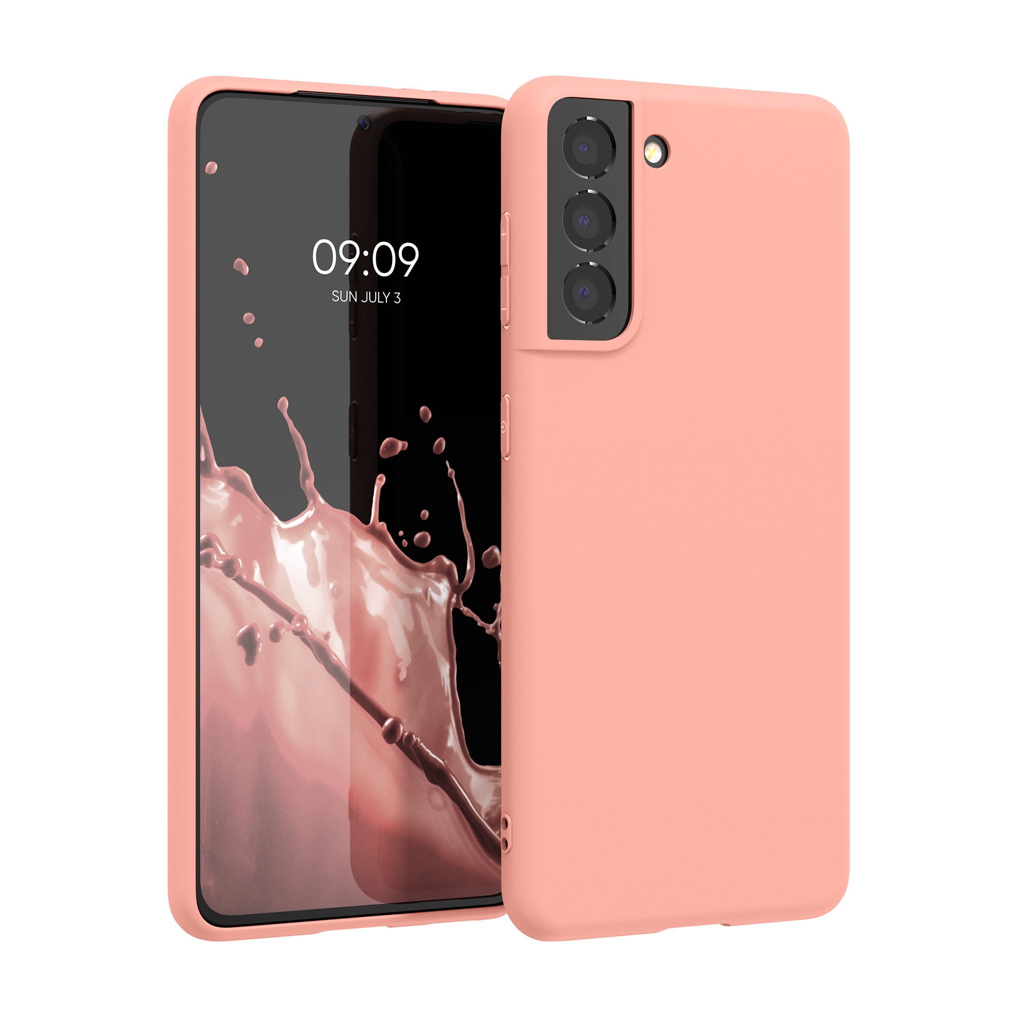 Kryt na mobil Samsung Galaxy S21 kwmobile TPU matně korálový