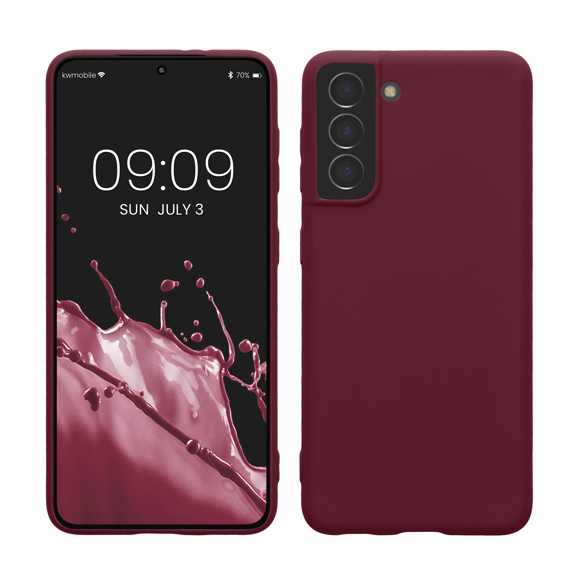 Kryt na mobil Galaxy S21 kwmobile Soft Cover vínově fialová