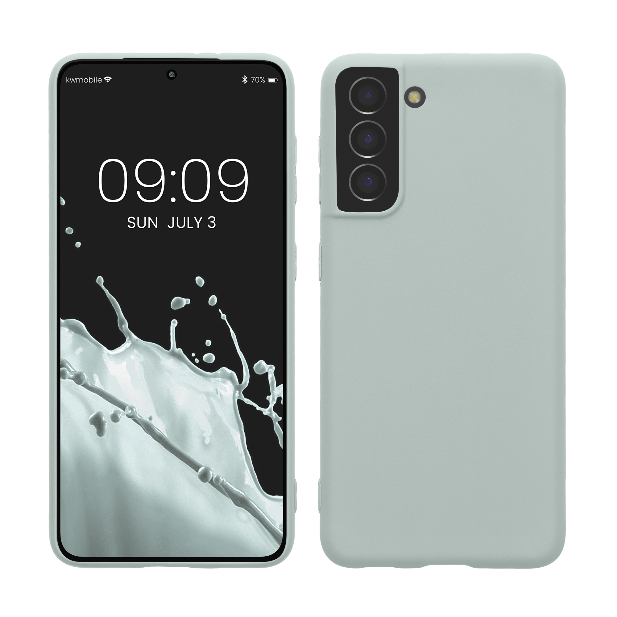 Kryt na mobil Galaxy S21 kwmobile Soft Cover mátová Cool Mint