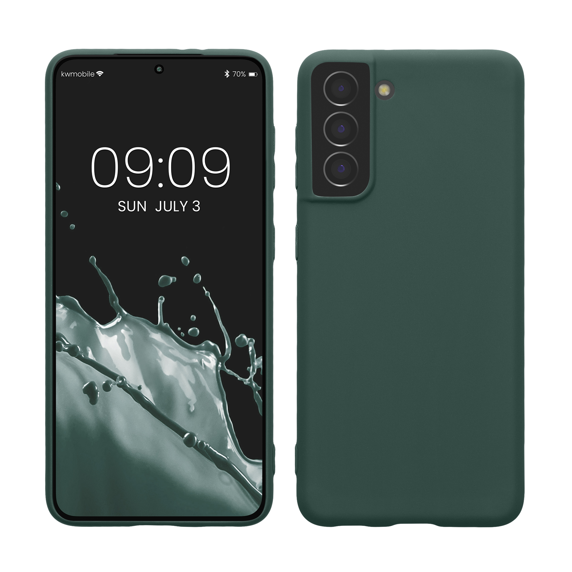 Kryt na mobil Galaxy S21 kwmobile Soft Cover modrozelená