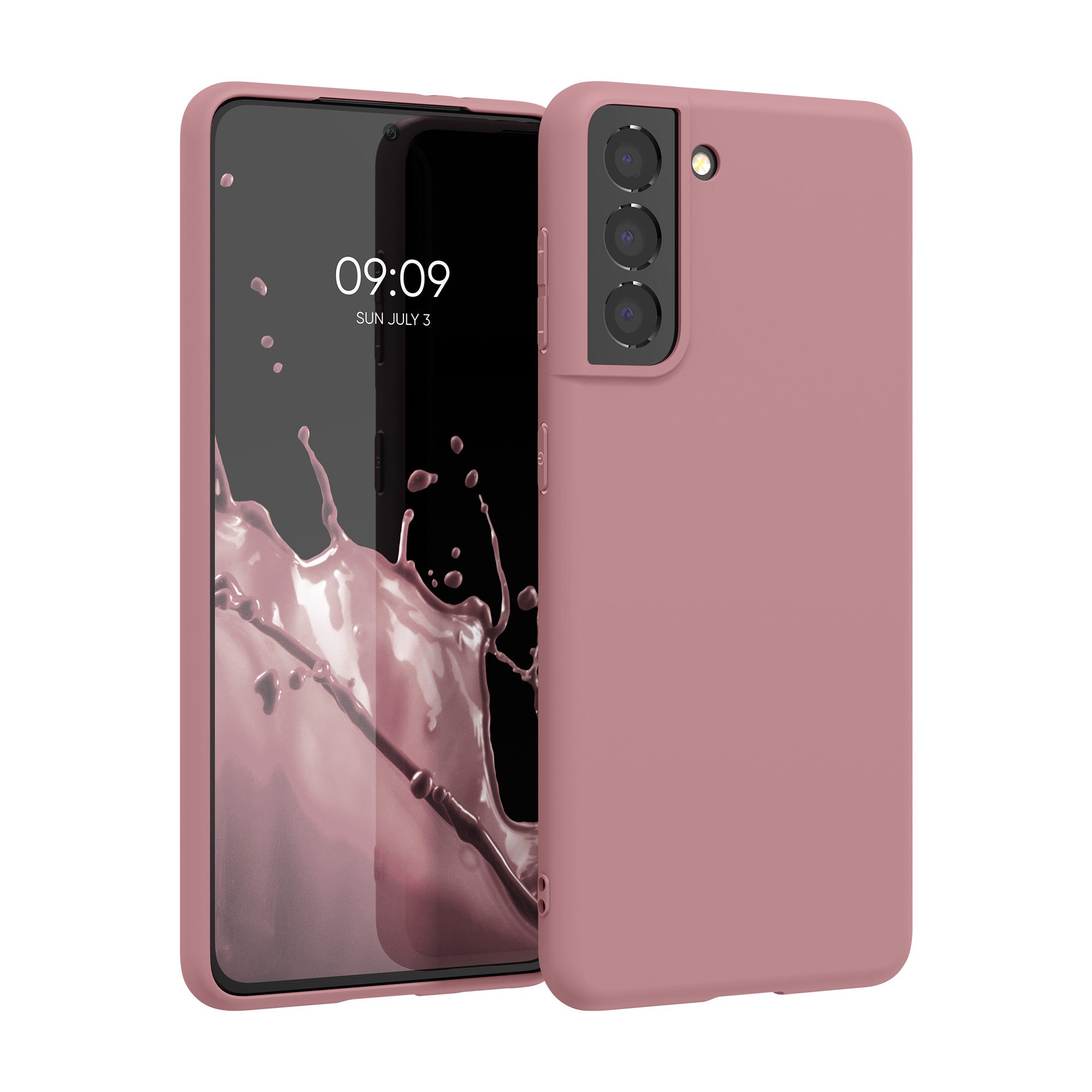 Kryt na mobil Samsung Galaxy S21 kwmobile TPU pudrově růžový
