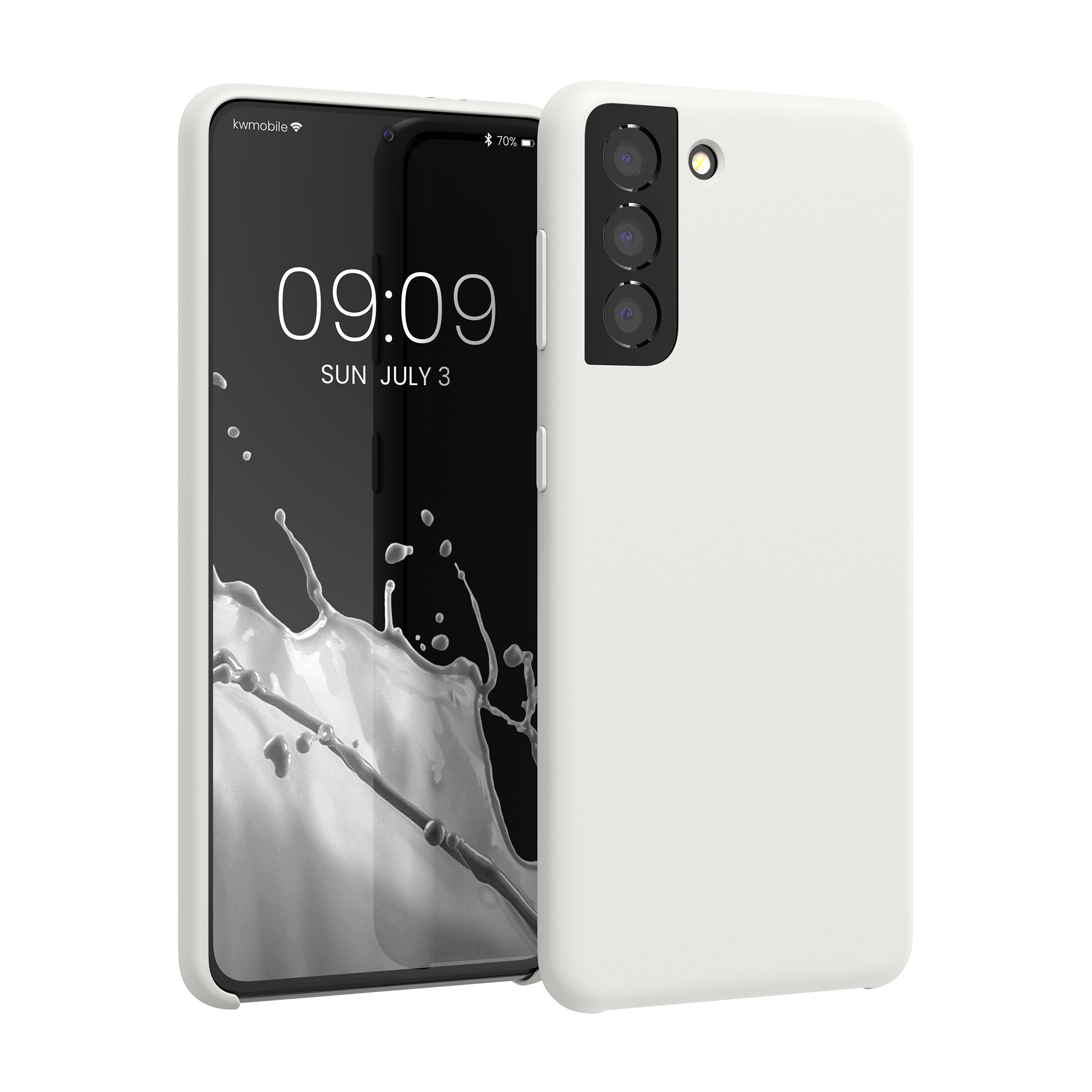 Kryt na mobil Samsung Galaxy S21 kwmobile TPU matně bílý
