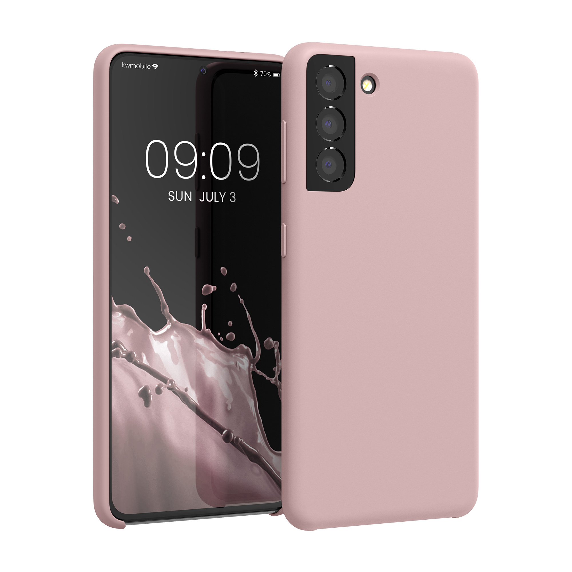 Kryt na mobil Samsung Galaxy S21 kwmobile TPU matně starorůžový