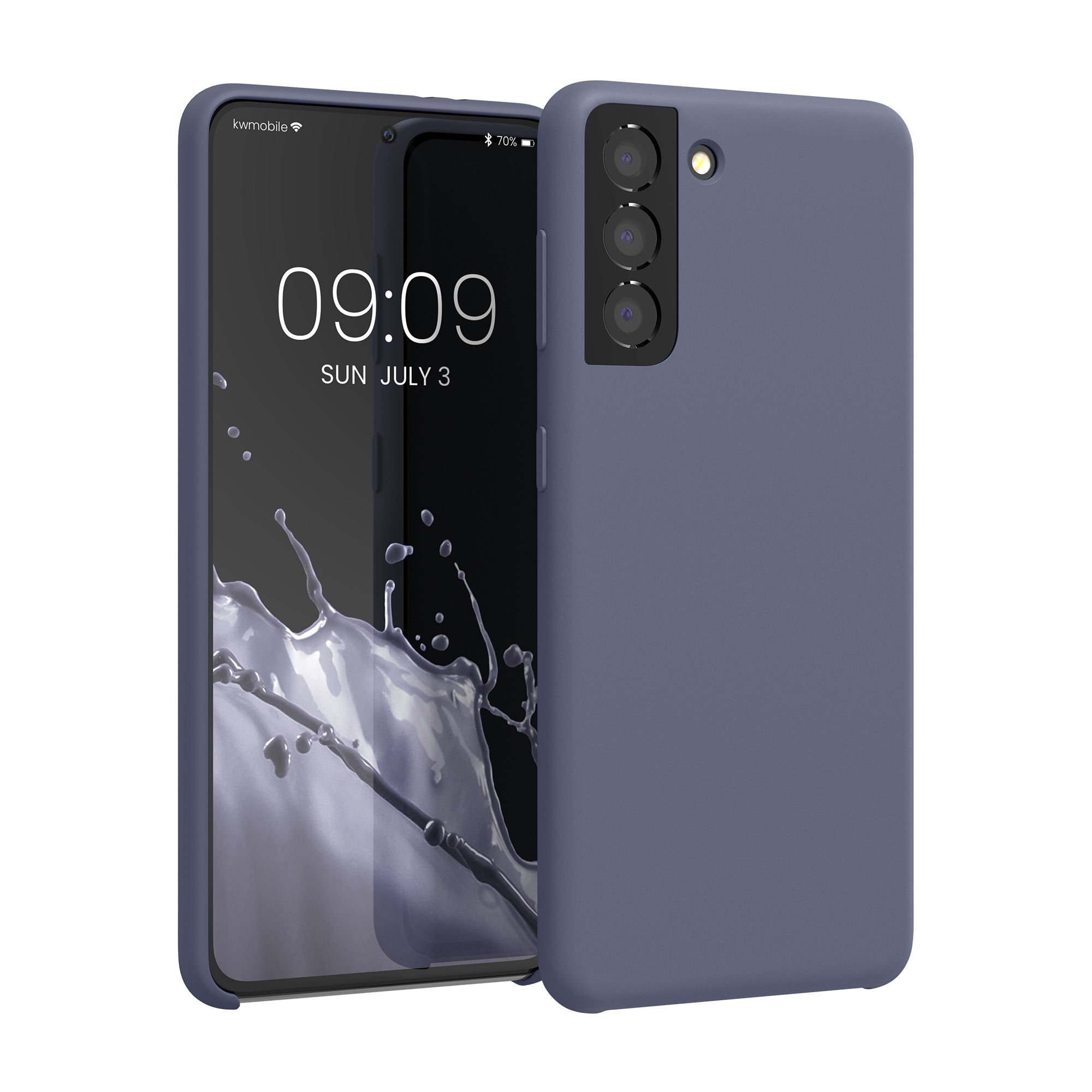Pouzdro pro Samsung Galaxy S21 kwmobile silikonové - levandulově šedá
