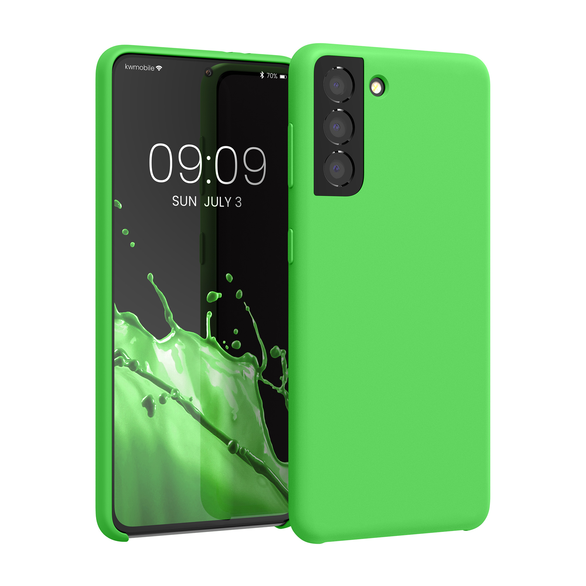Kryt na mobil Samsung Galaxy S21 kwmobile TPU limetkově zelený