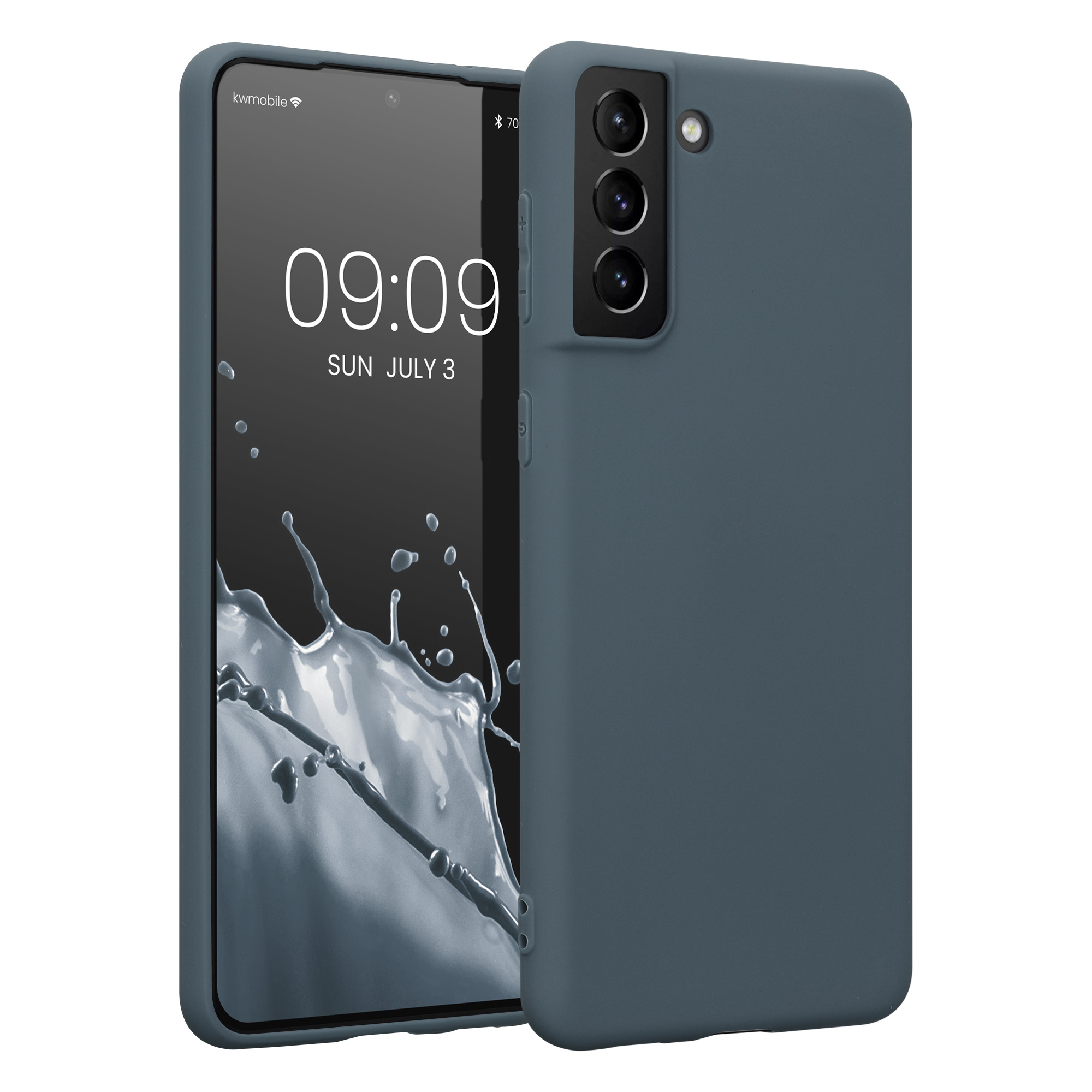 Kryt na mobil Galaxy S21+ kwmobile Soft Cover tmavě šedá Dark Slate