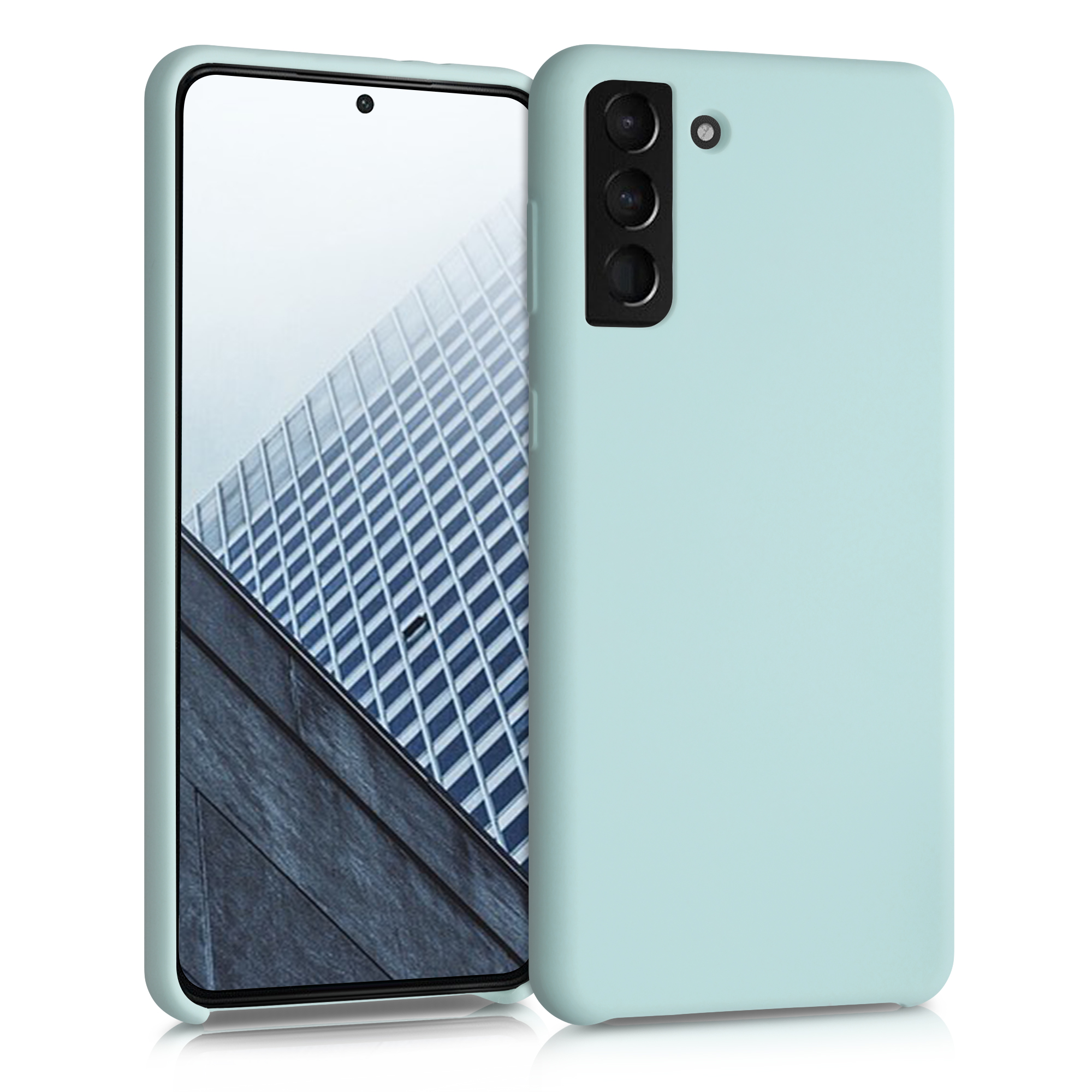 Kryt na mobil Galaxy S21+ kwmobile Soft Cover mátová Cool Mint