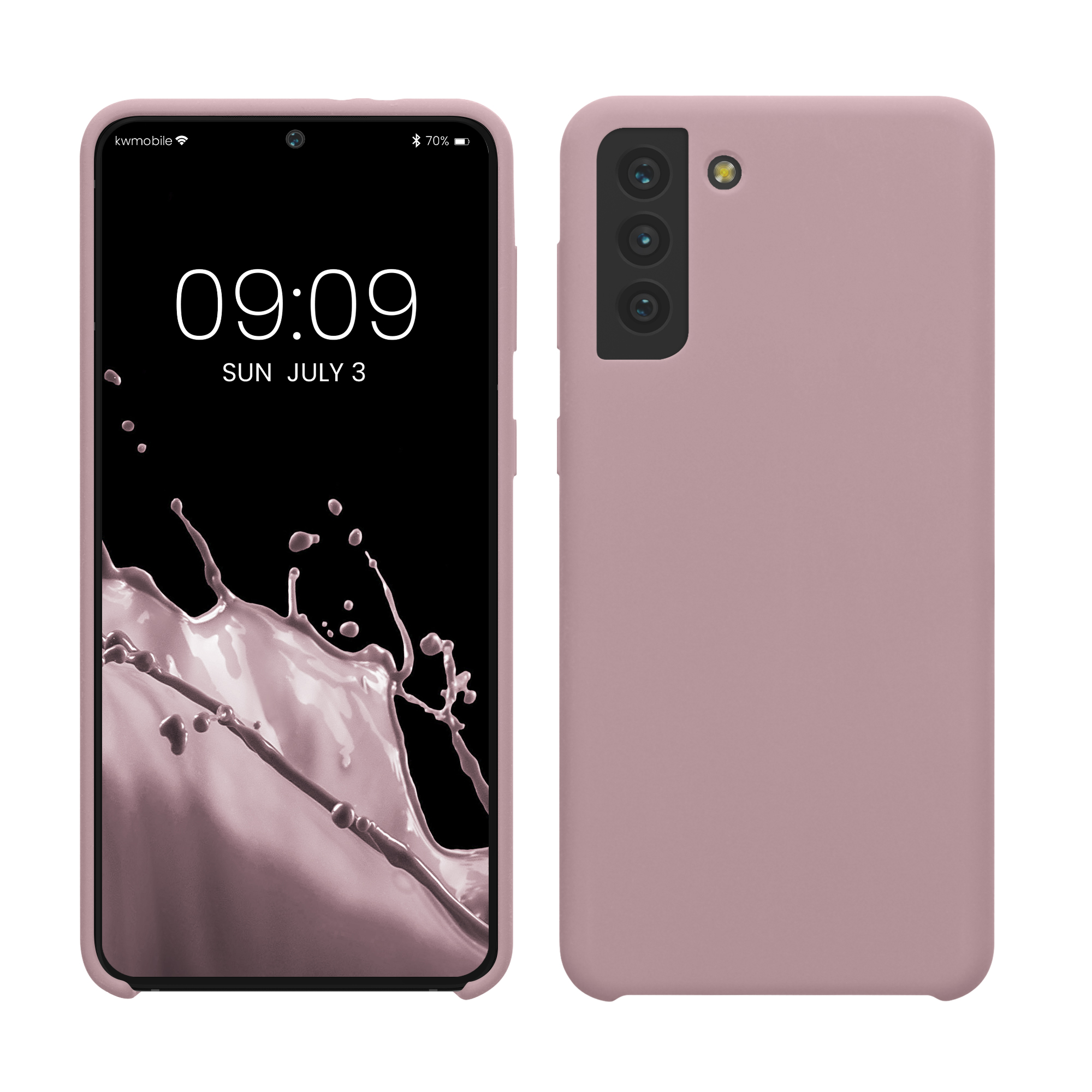 Kryt na mobil Galaxy S21+ kwmobile Soft Cover nude lilac