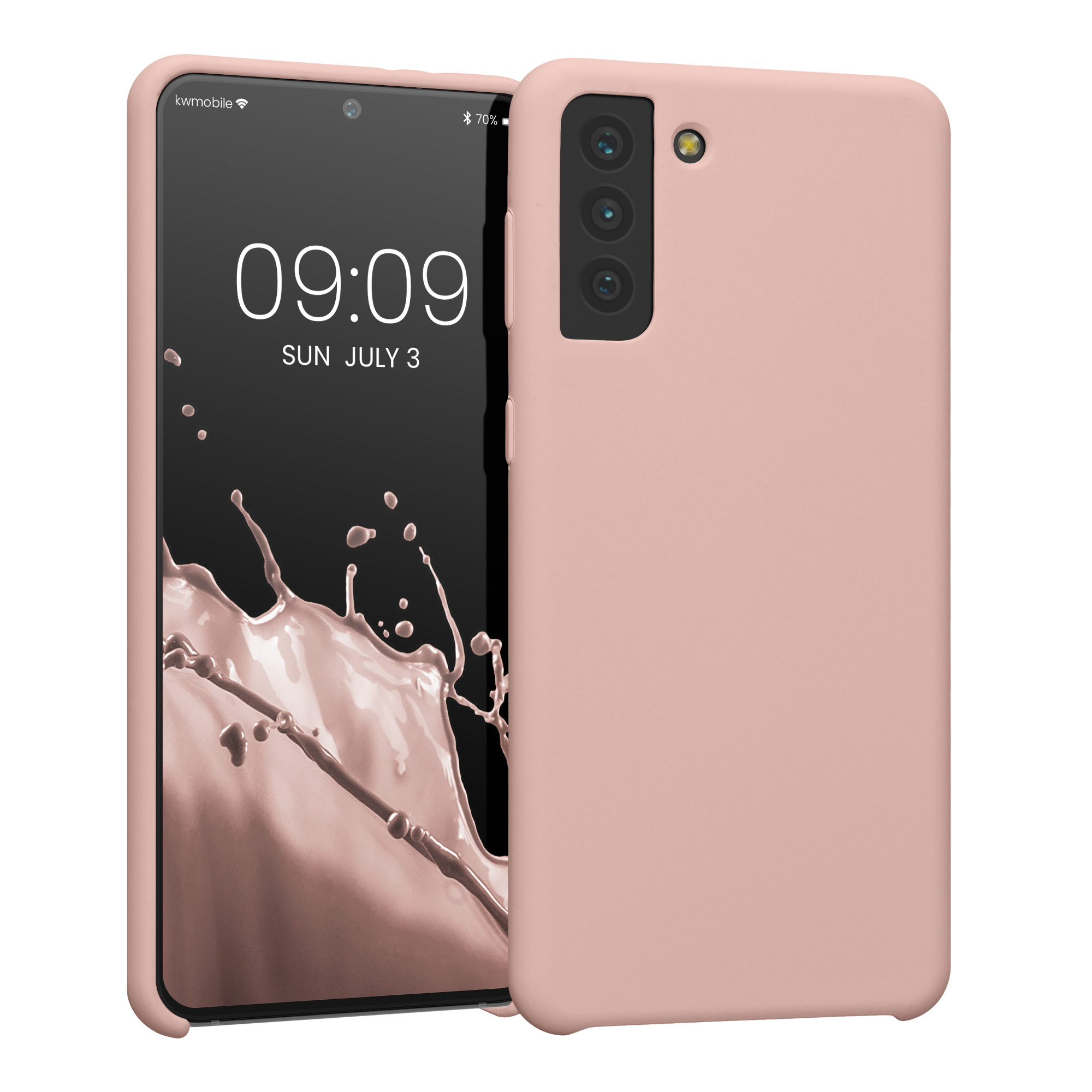 Pouzdro pro Samsung Galaxy S21 Plus kwmobile silikonové - matná starorůžová