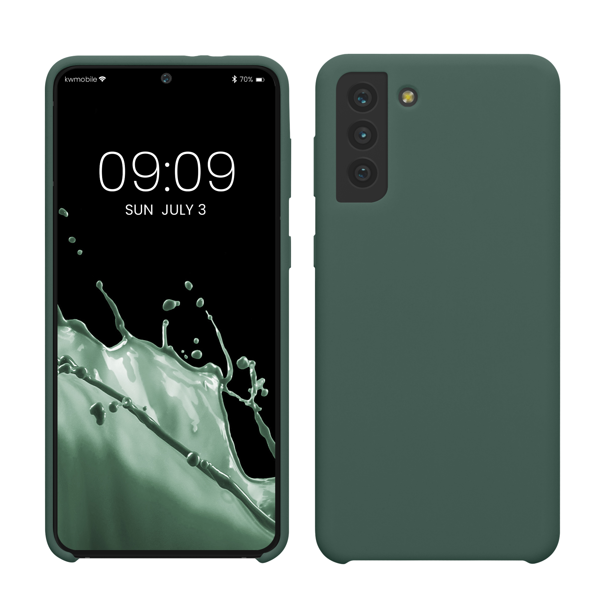 Pouzdro pro Samsung Galaxy S21 Plus kwmobile silikonové - lesní zelená