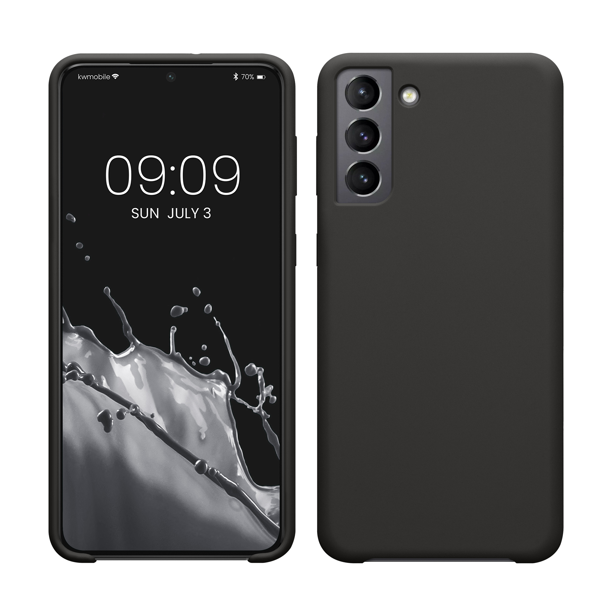 Kryt na mobil Galaxy S21+ kwmobile Soft Cover tmavě šedá