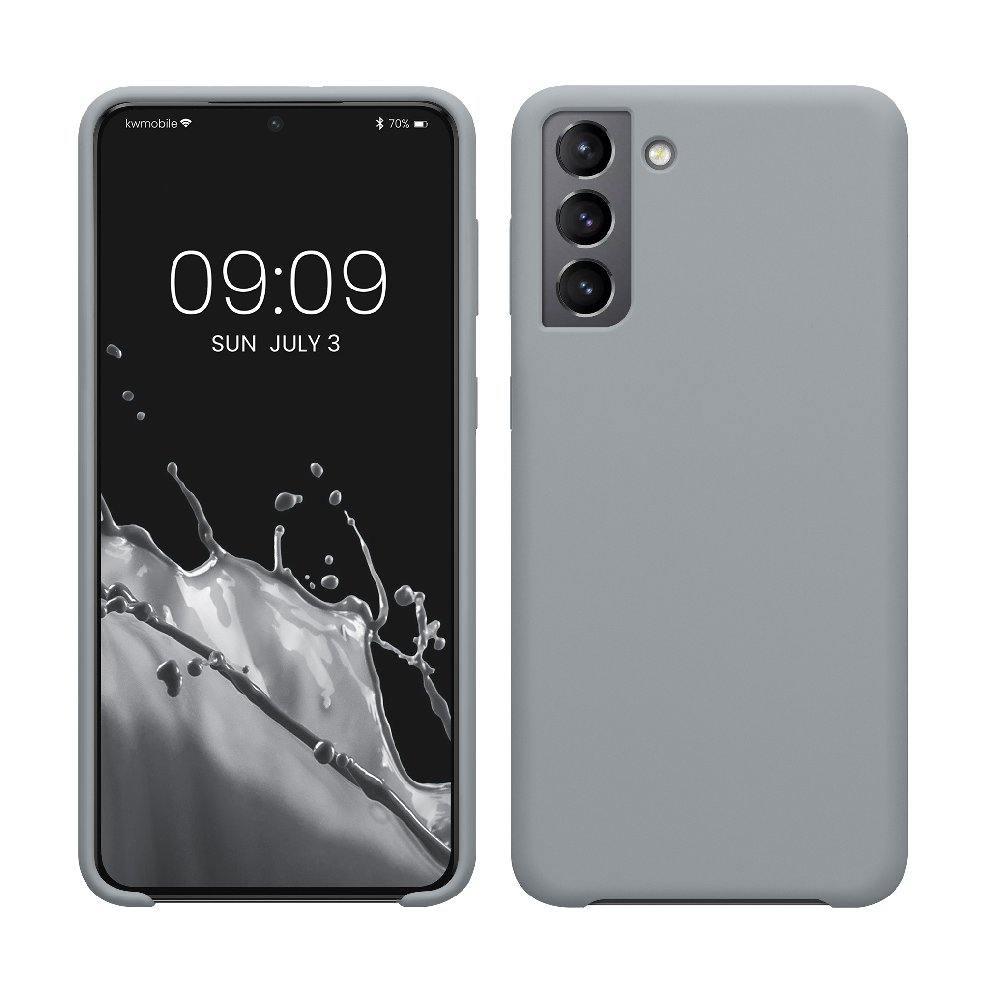 Kryt na mobil Galaxy S21+ kwmobile Soft Cover šedá