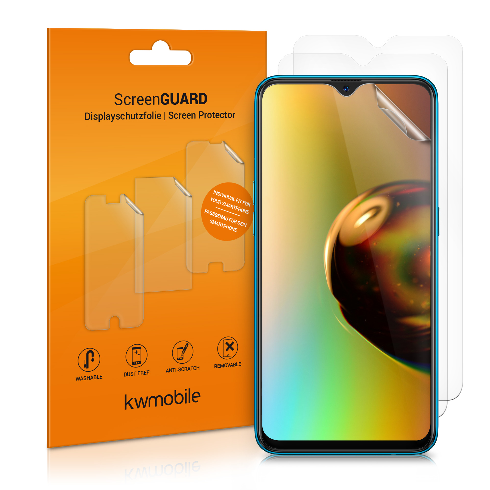 Ochranné fólie Samsung Galaxy A12 kwmobile 3 ks transparentní