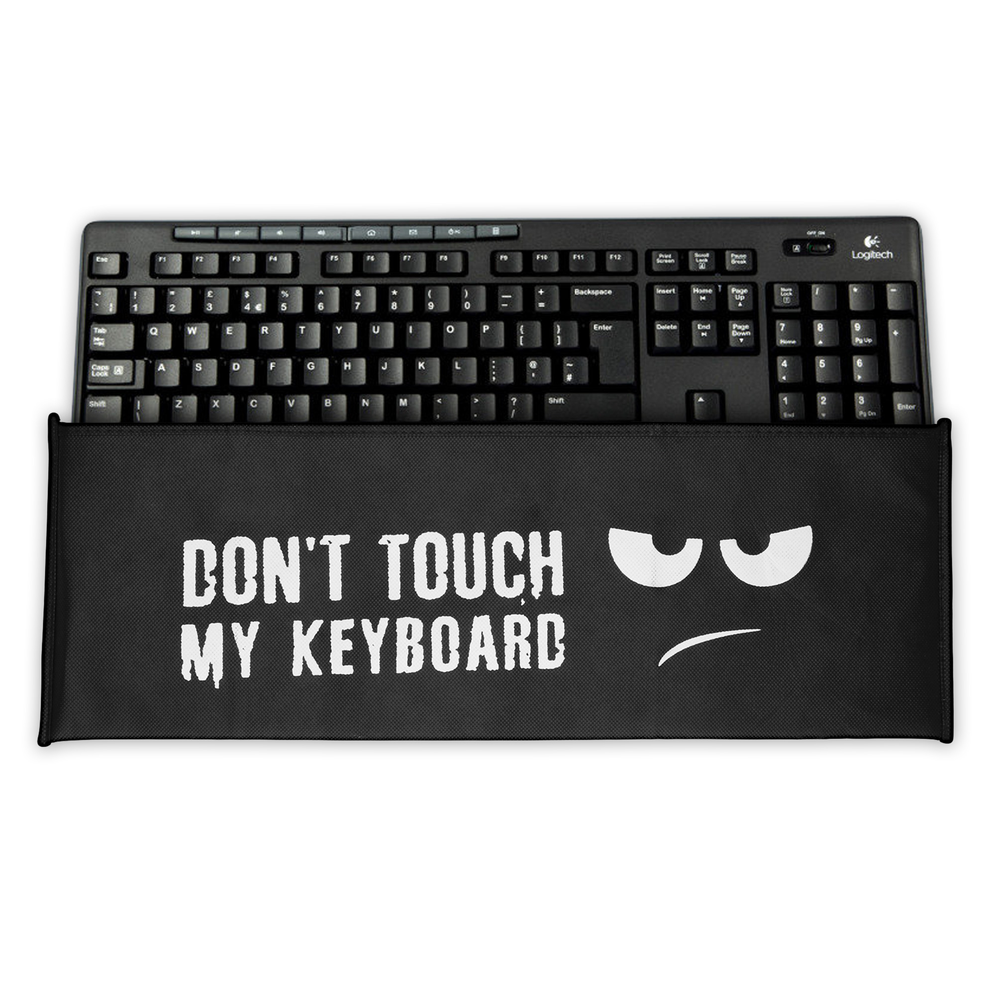 Kryt na klávesnici pro Logitech MK270 Wireless kwmobile - „nesahej na mou klávesnici“