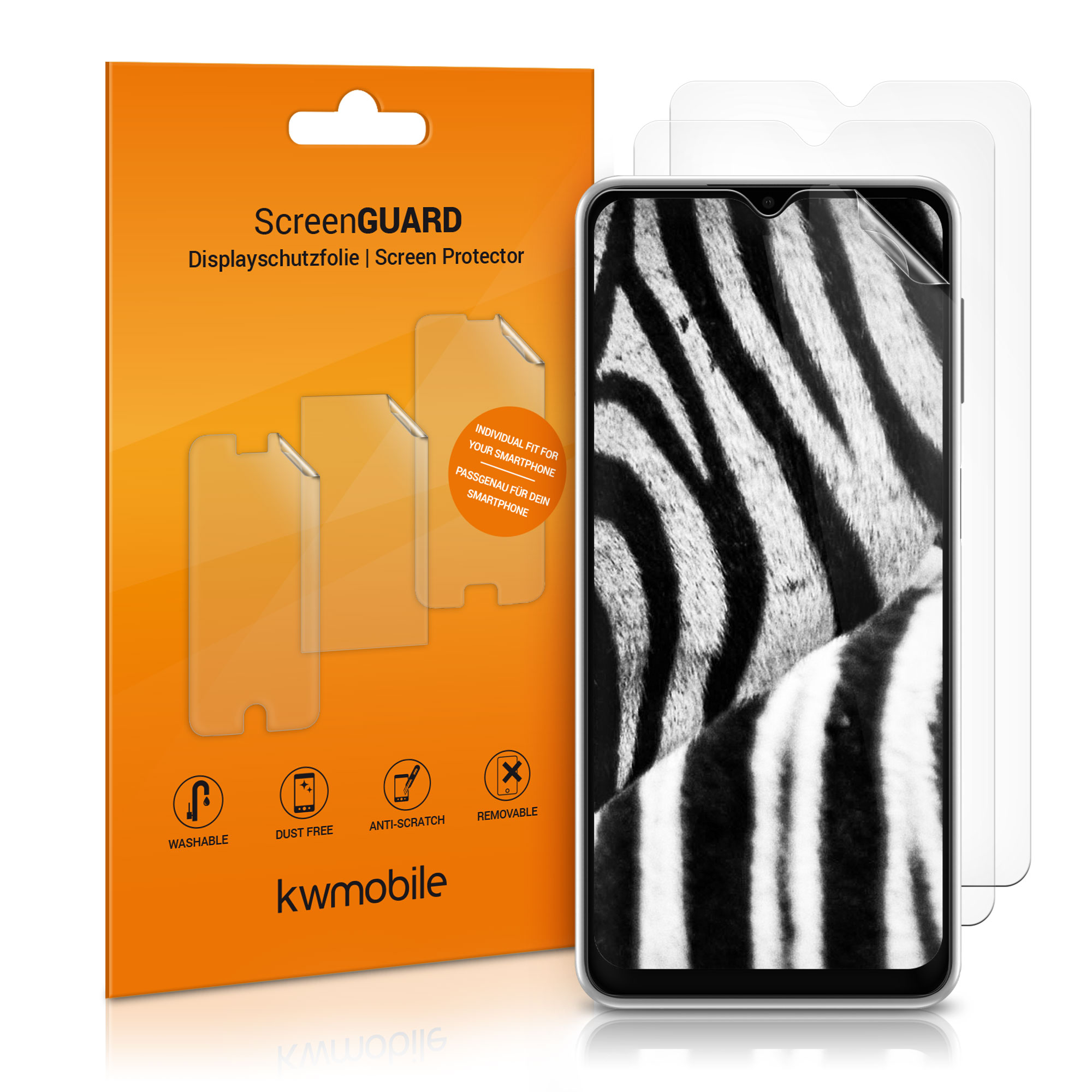 Ochranná fólie Samsung Galaxy A32 5G kwmobile 3 ks ultra čirá transparentní