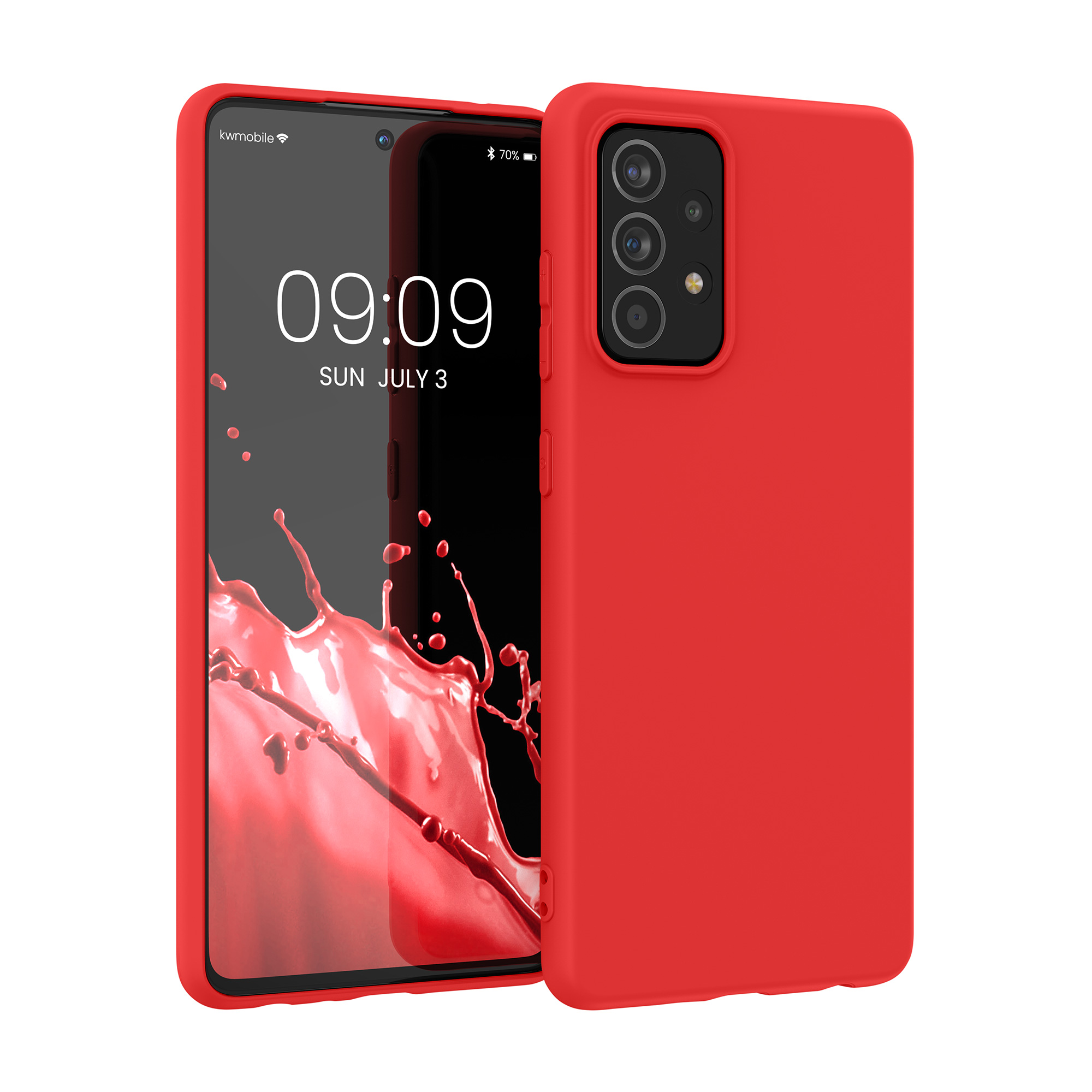 Kryt na mobil Samsung Galaxy A52 / A52 5G / A52s 5G kwmobile TPU Neonová červená