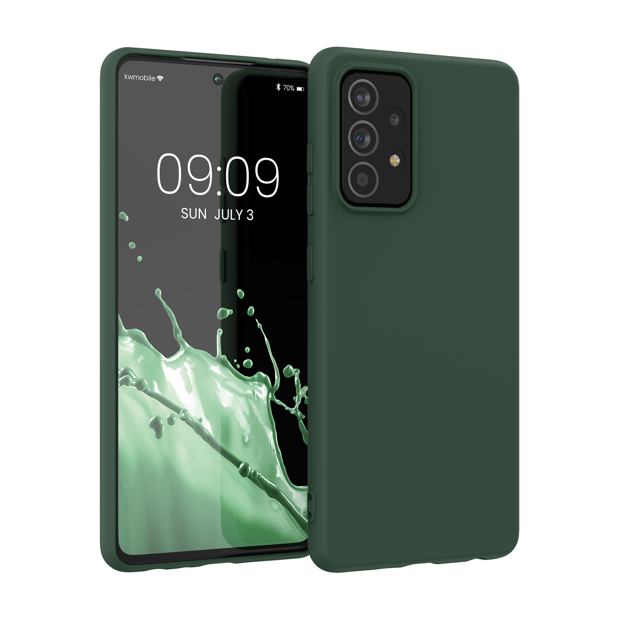 Kryt na mobil Samsung Galaxy A52 / A52 5G / A52s 5G kwmobile TPU Mechová zelená
