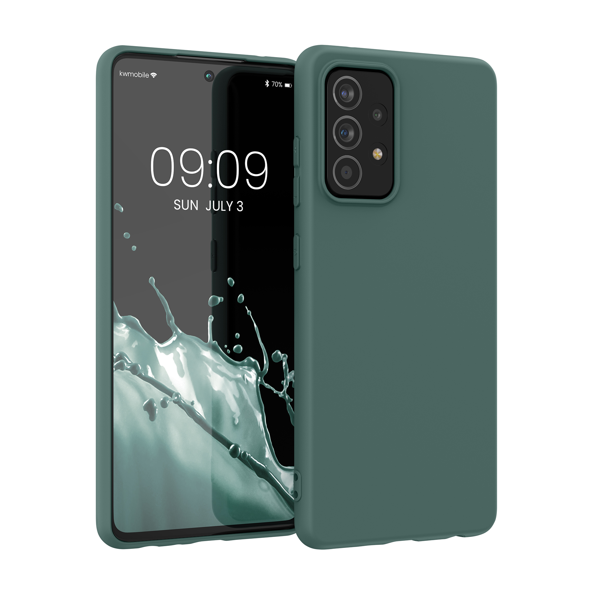 Kryt na mobil Samsung Galaxy A52 / A52 5G / A52s 5G kwmobile TPU Modro-zelená