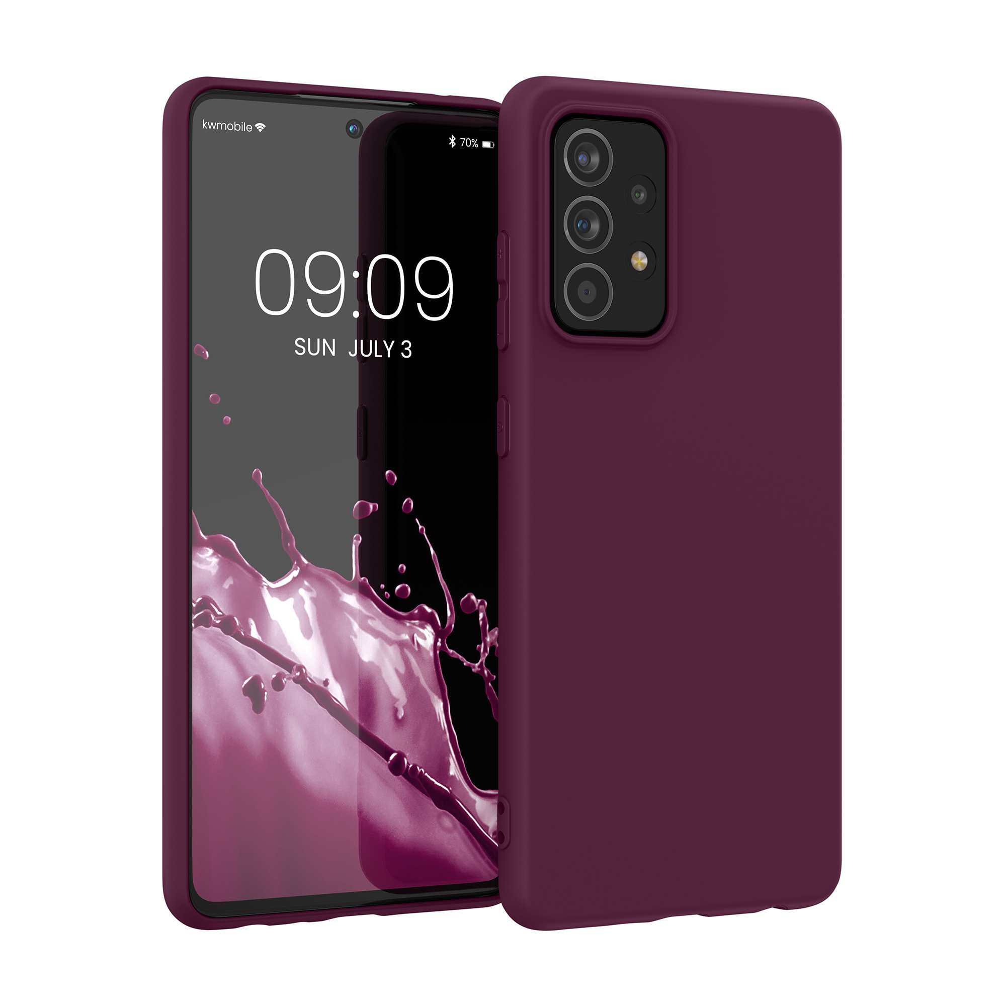 Kryt na mobil Samsung Galaxy A52 / A52 5G / A52s 5G kwmobile TPU Bordeaux fialová