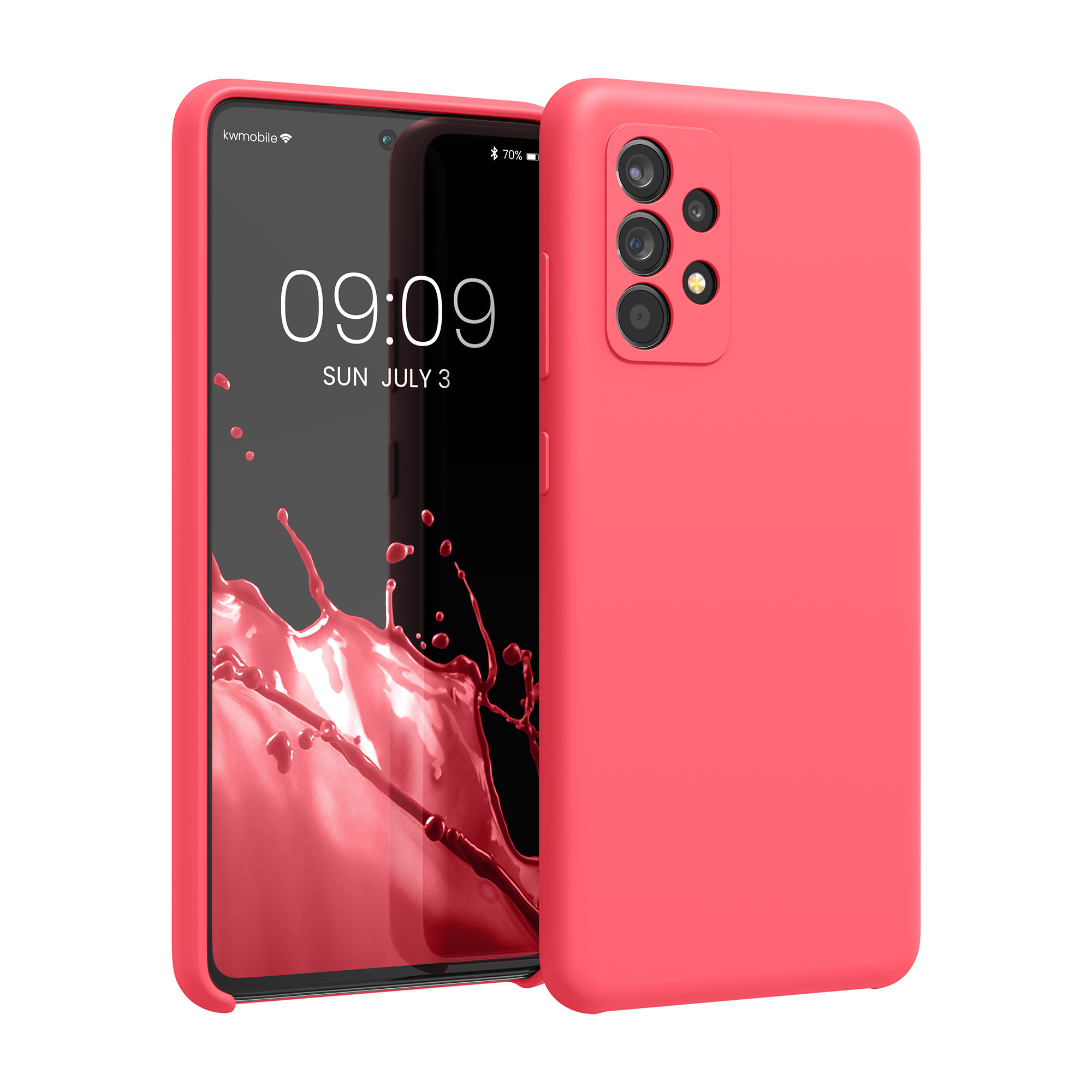 Kryt na mobil Samsung Galaxy A52 / A52 5G / A52s 5G kwmobile TPU Neonová korálová