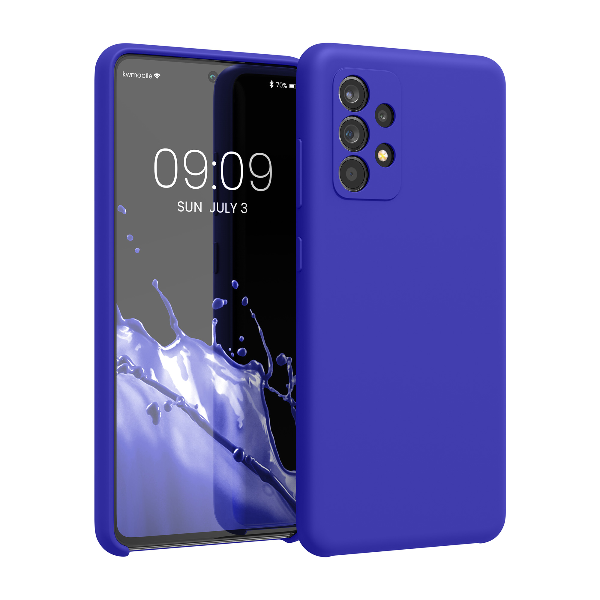 Kryt na mobil Samsung Galaxy A52 / A52 5G / A52s 5G kwmobile TPU Baltická modrá