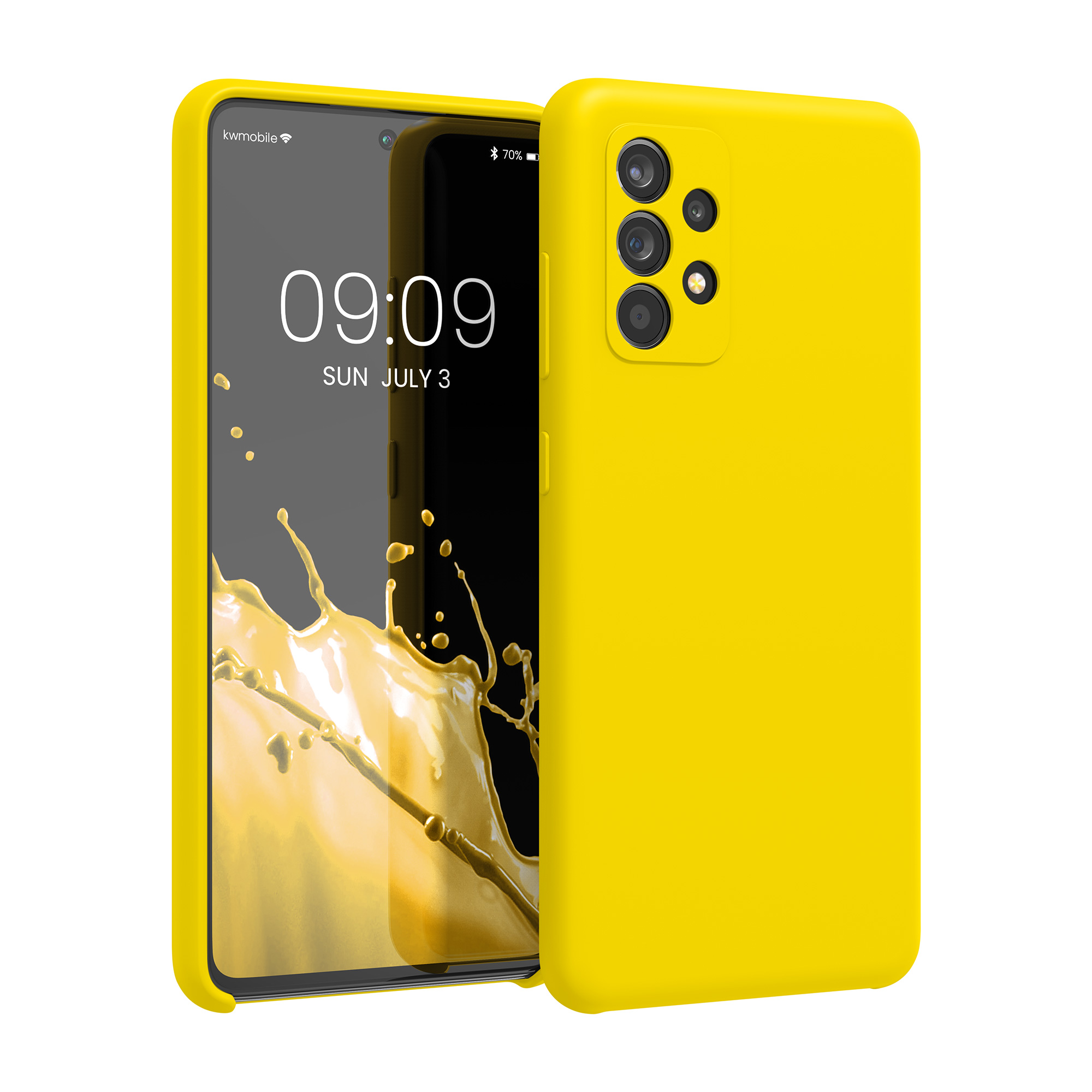Kryt na mobil Samsung Galaxy A52 / A52 5G / A52s 5G kwmobile TPU Zářivá žlutá
