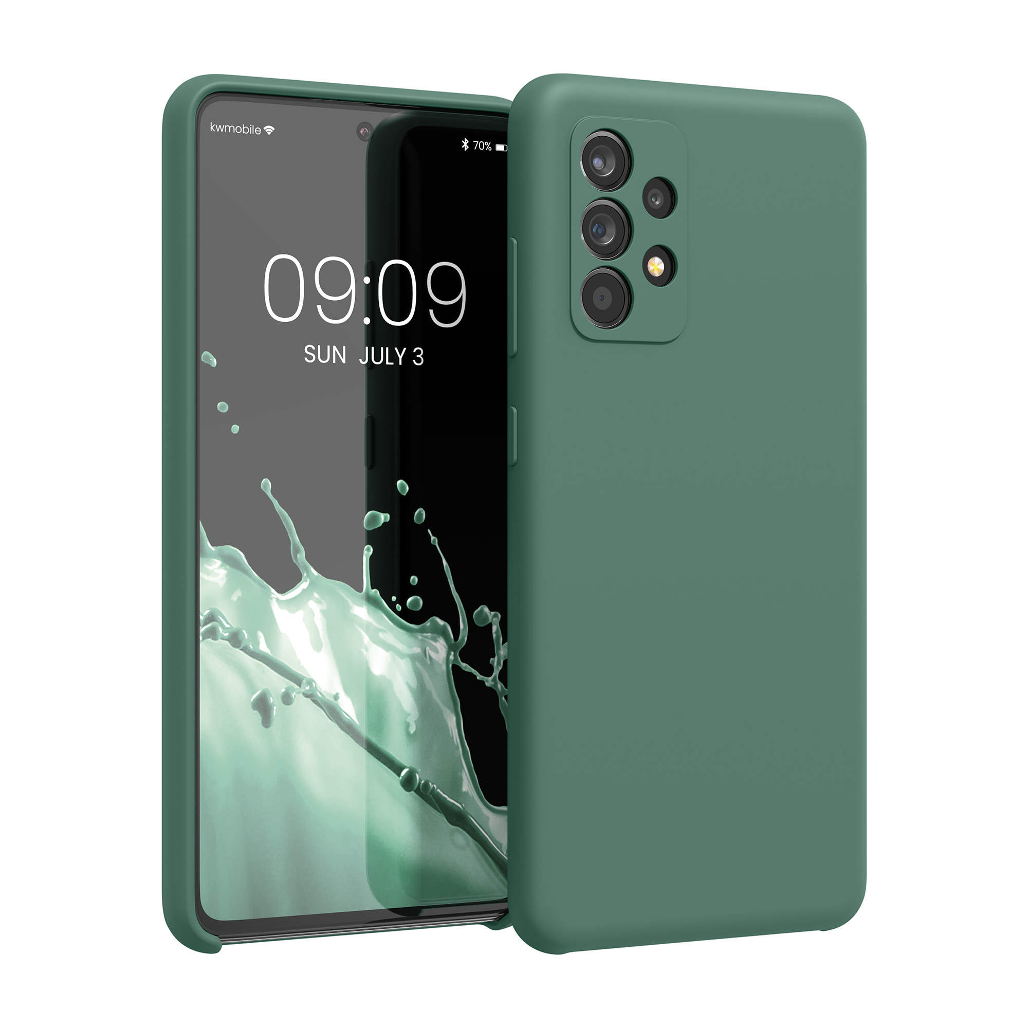 Kryt na mobil Samsung Galaxy A52 / A52 5G / A52s 5G kwmobile TPU Lesní zelená