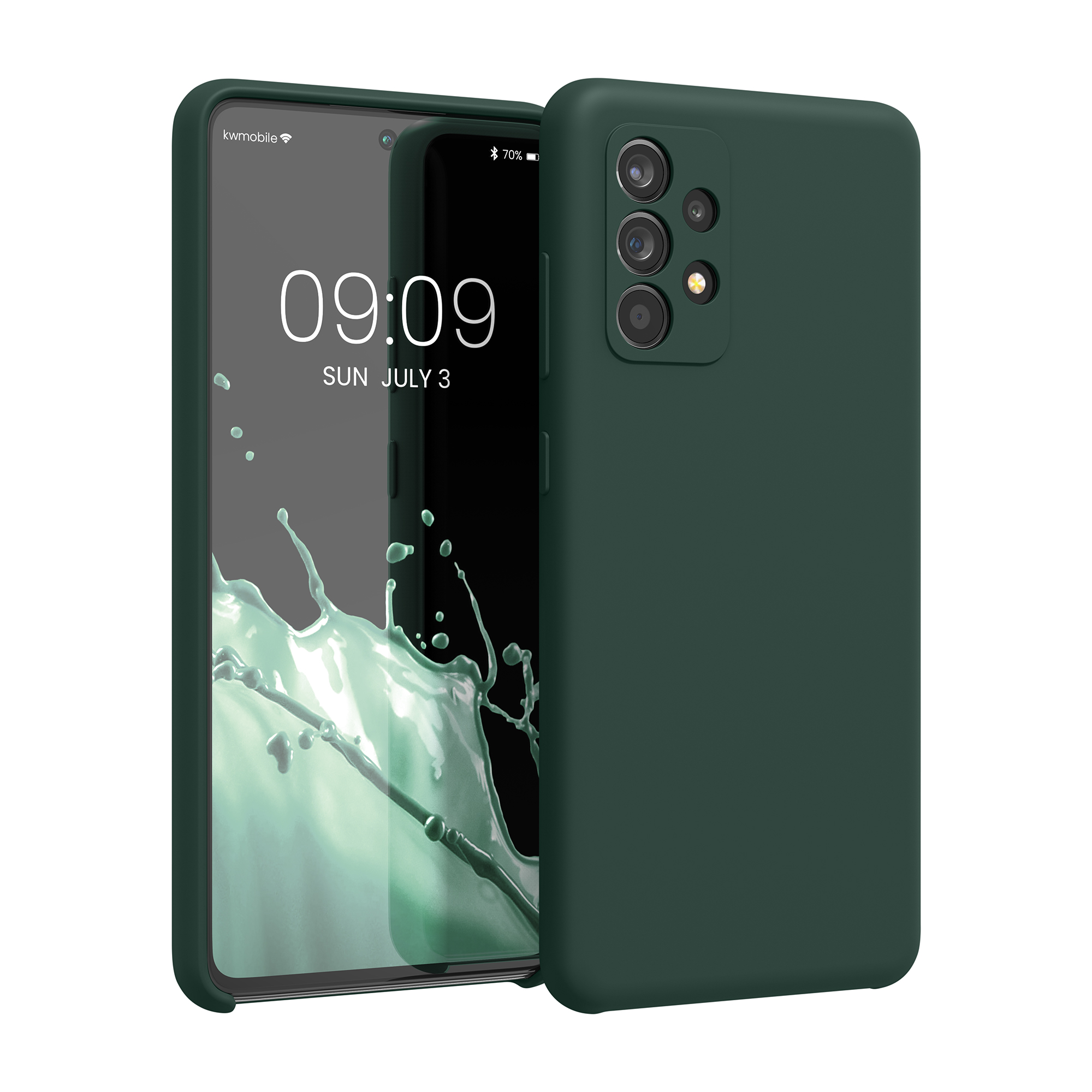 Kryt na mobil Samsung Galaxy A52 / A52 5G / A52s 5G kwmobile TPU Mechová zelená