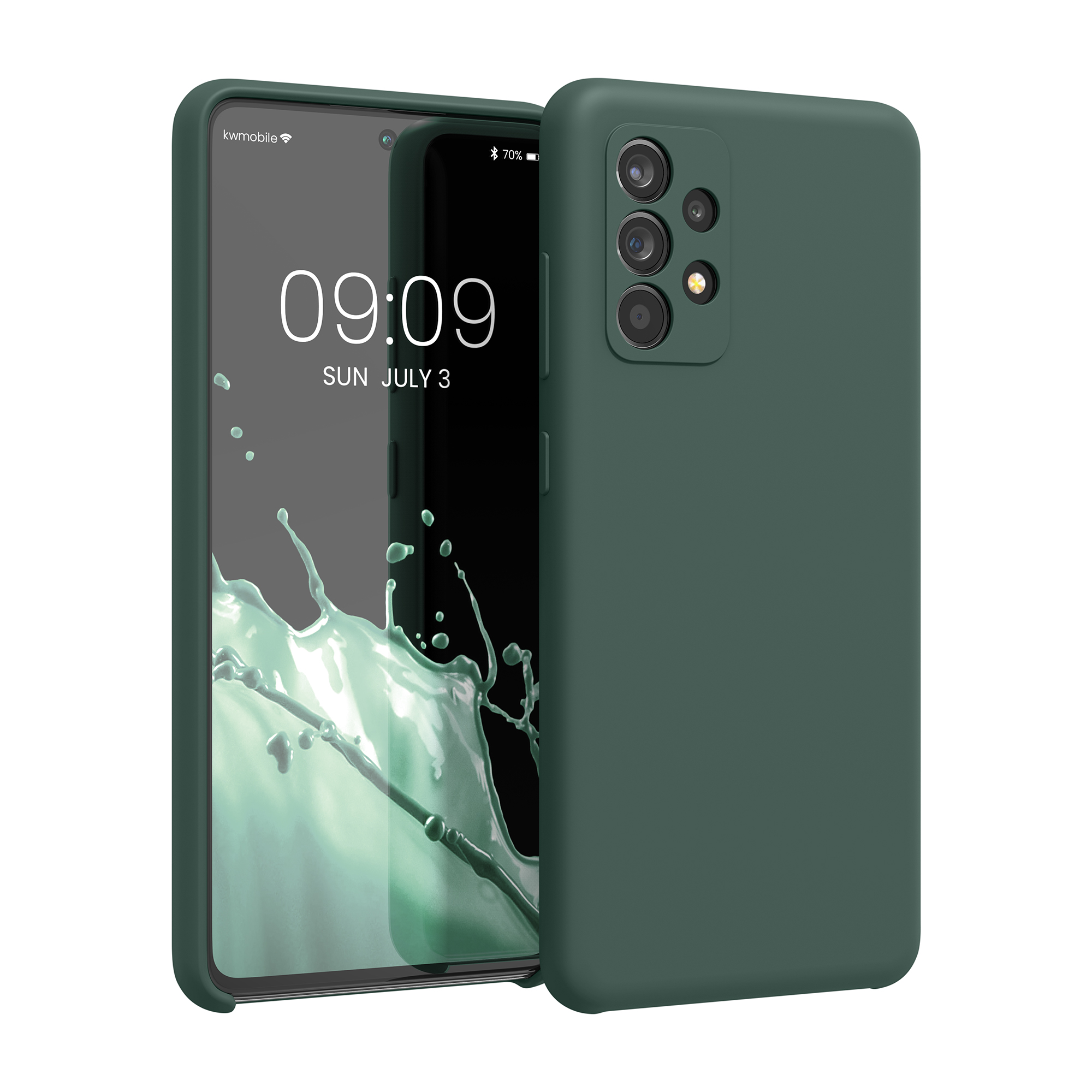 Kryt na mobil Samsung Galaxy A52 / A52 5G / A52s 5G kwmobile TPU Modro-zelená