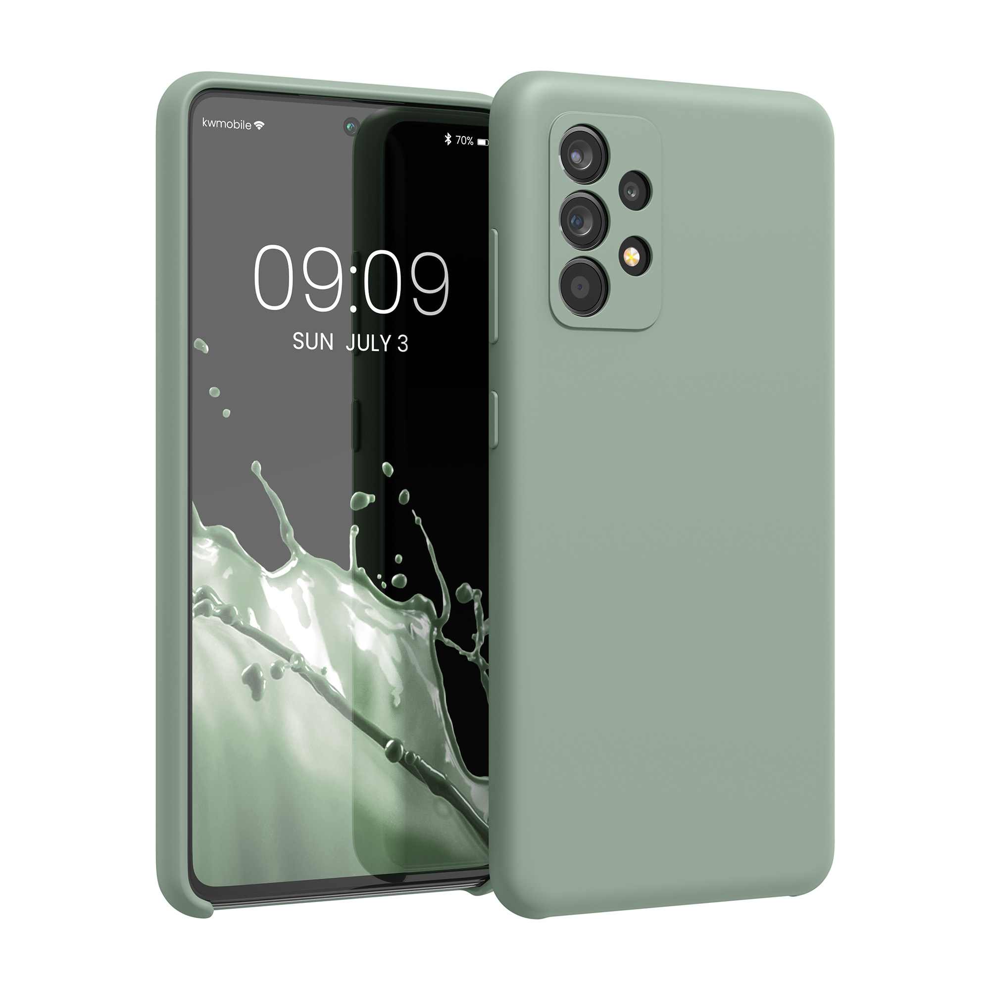 Kryt na mobil Samsung Galaxy A52 / A52 5G / A52s 5G kwmobile TPU Šedo-zelená