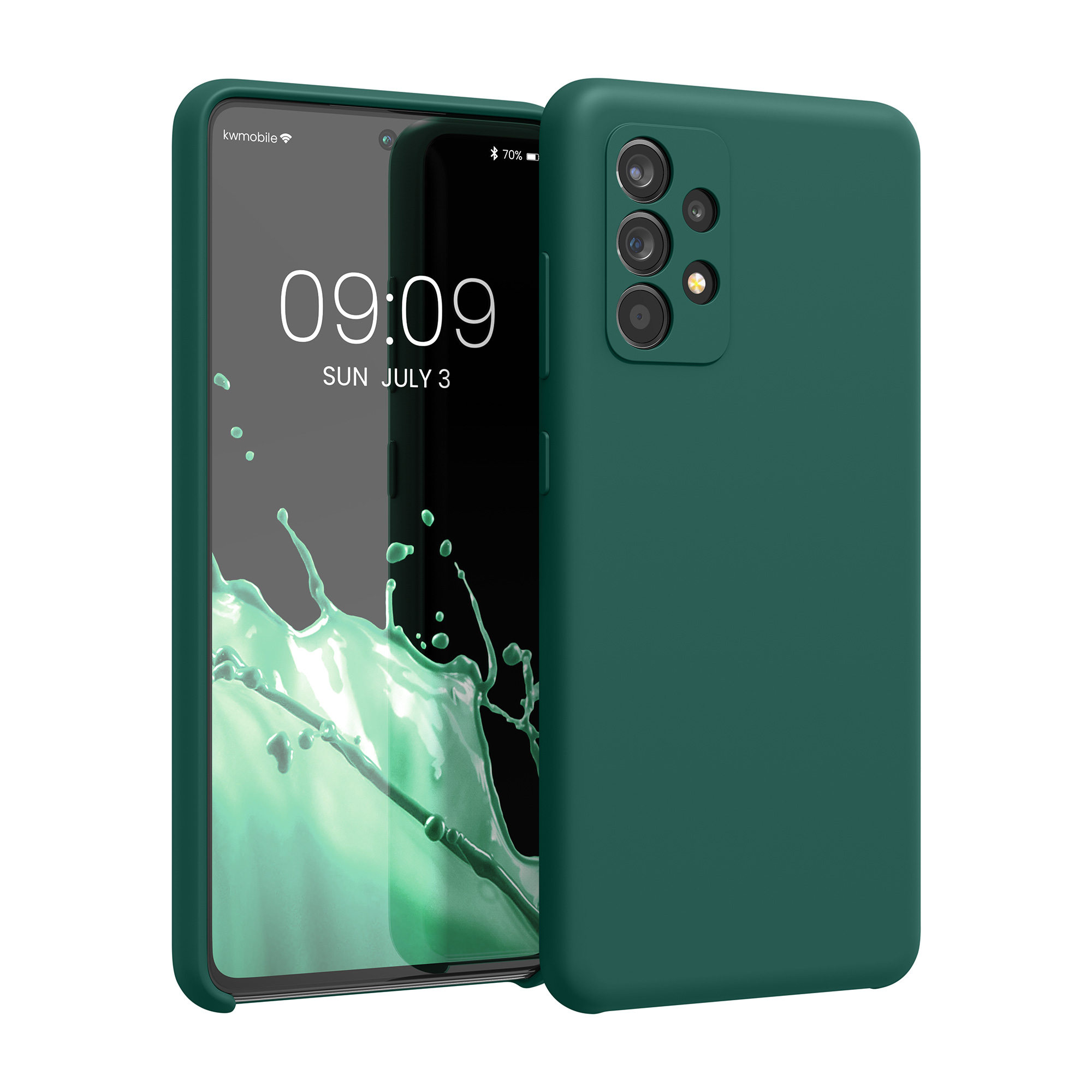 Kryt na mobil Samsung Galaxy A52 / A52 5G / A52s 5G kwmobile TPU Tyrkysová zelená