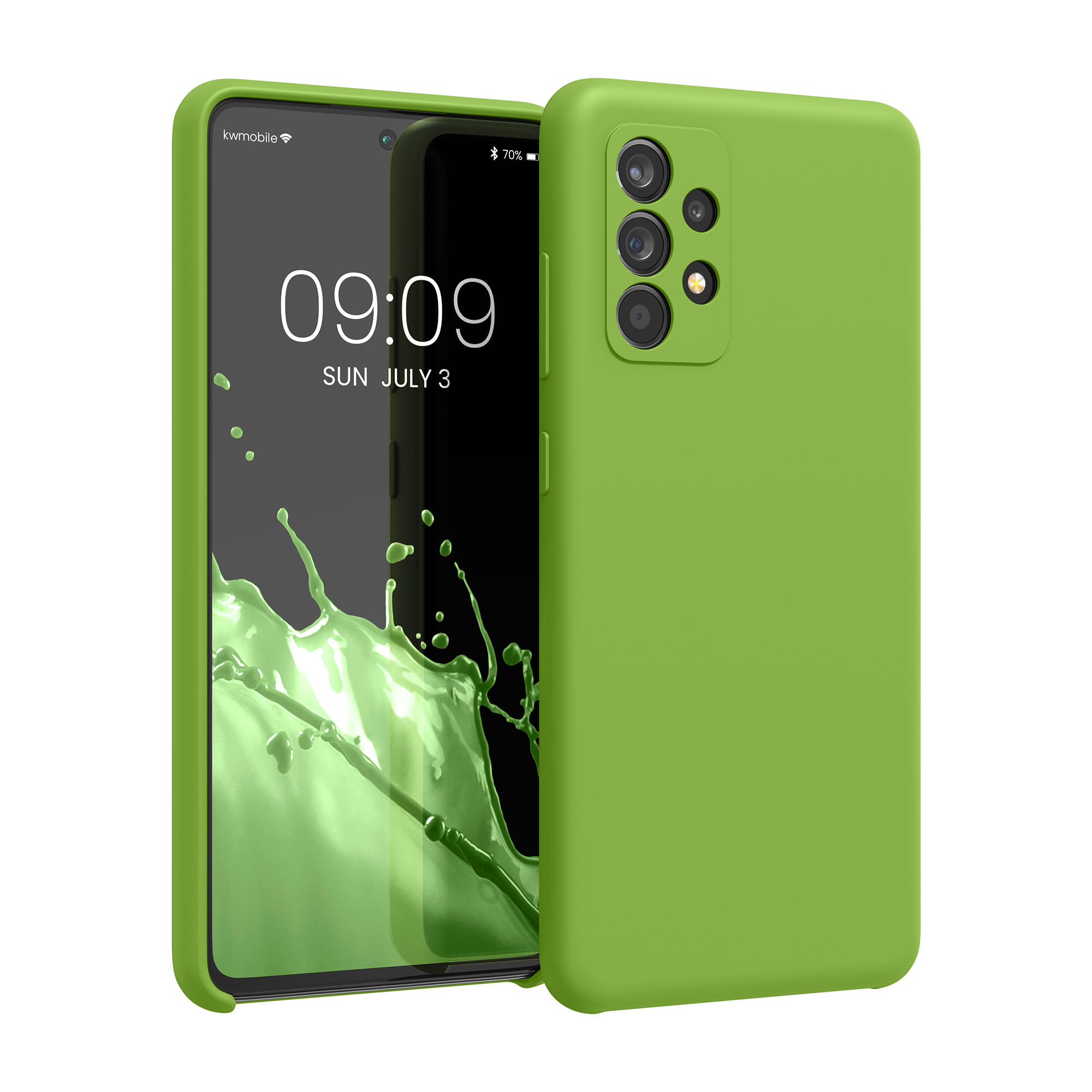 Pouzdro pro Samsung Galaxy A52 / A52 5G / A52s 5G kwmobile silikonové - zelený pepř